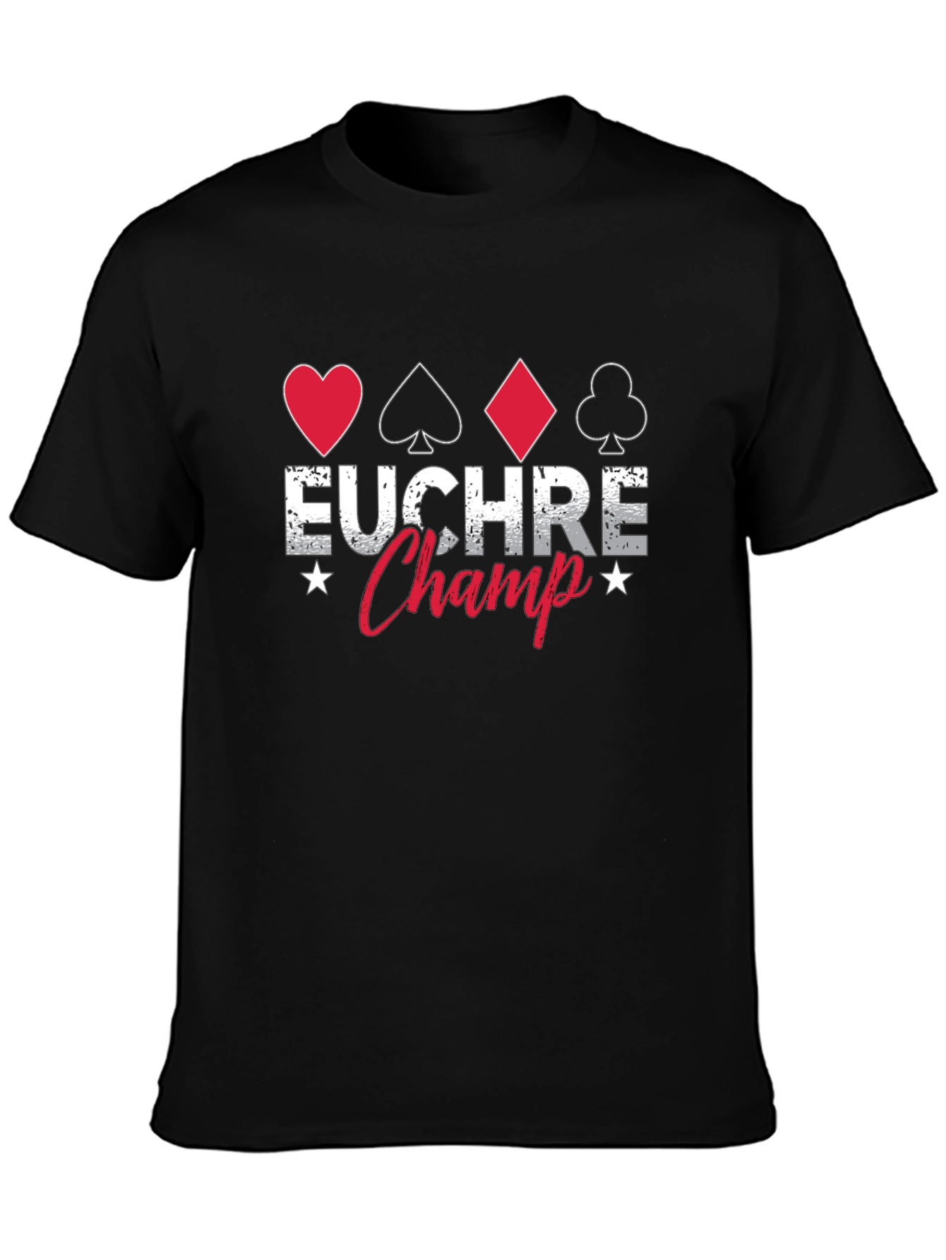 Euchre Champ Graphic T-Shirt - Card Game Winner
