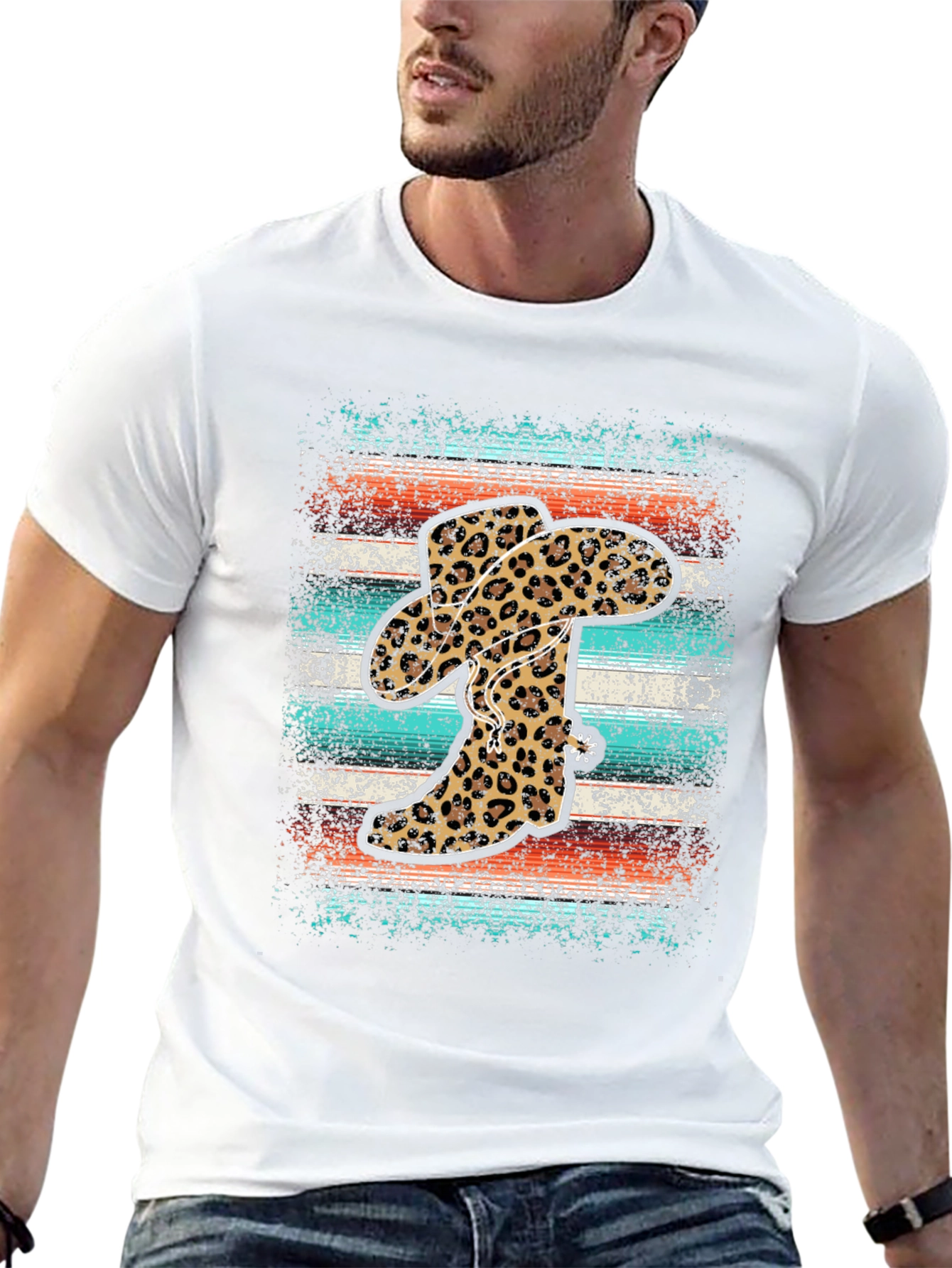 Leopard Cowboy Boots Graphic Tee