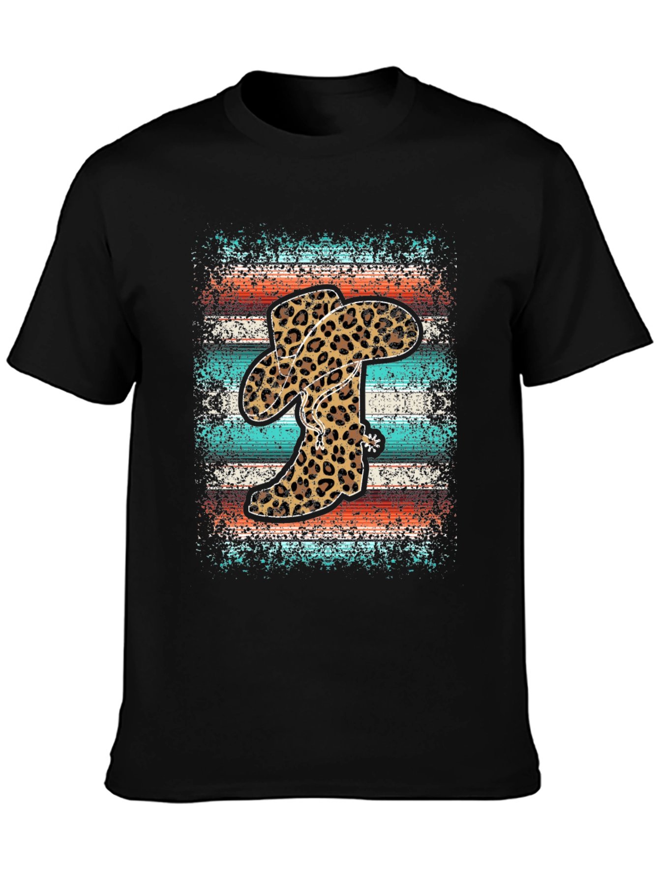 Leopard Cowboy Boots Graphic Tee