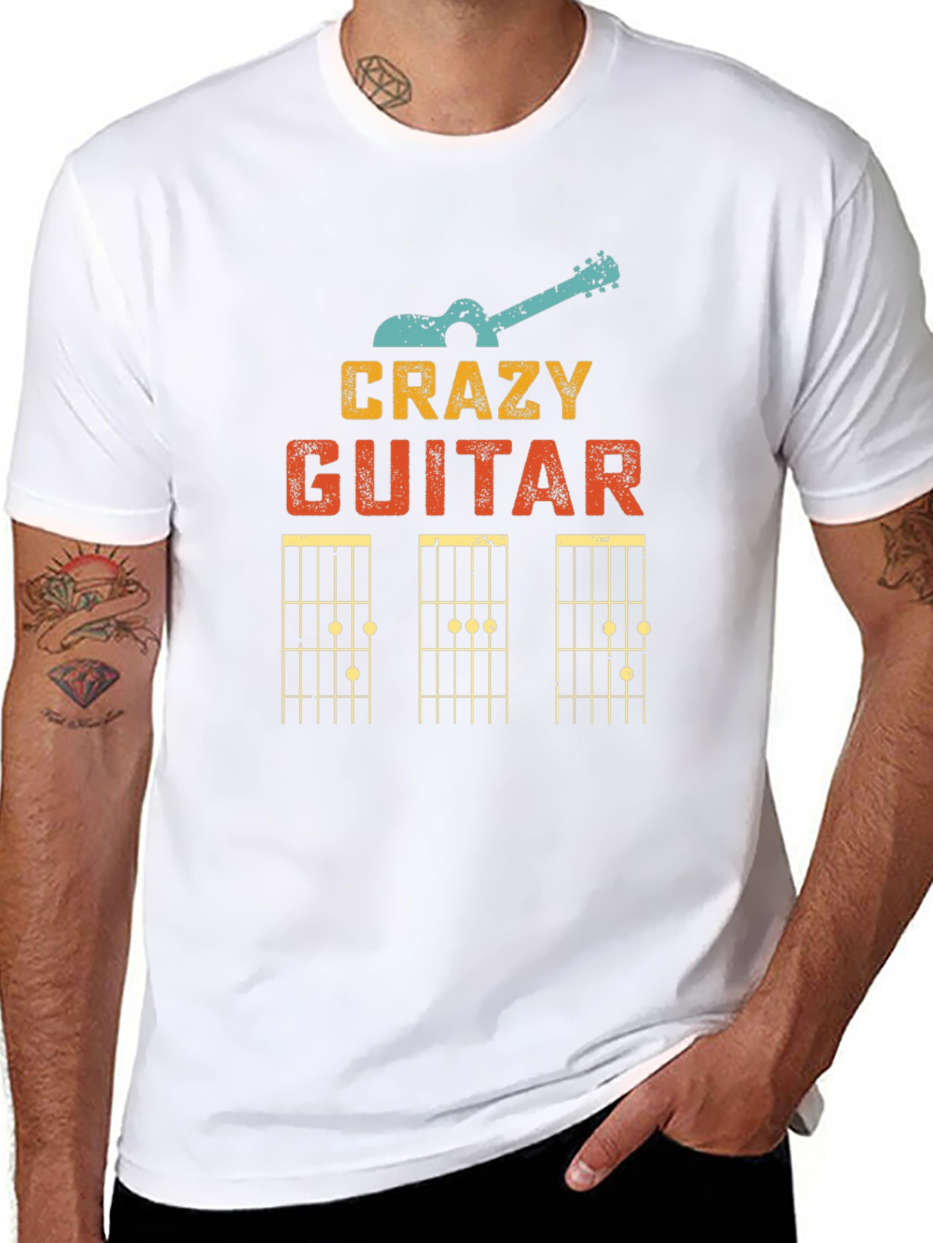 Crazy Guitar T-Shirt - Musicians Delight!