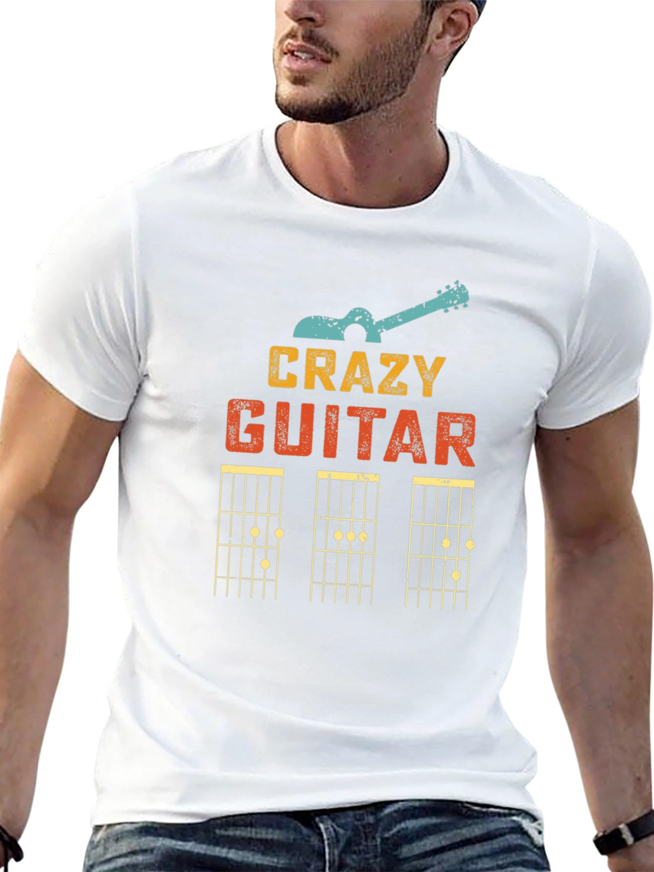 Crazy Guitar T-Shirt - Musicians Delight!