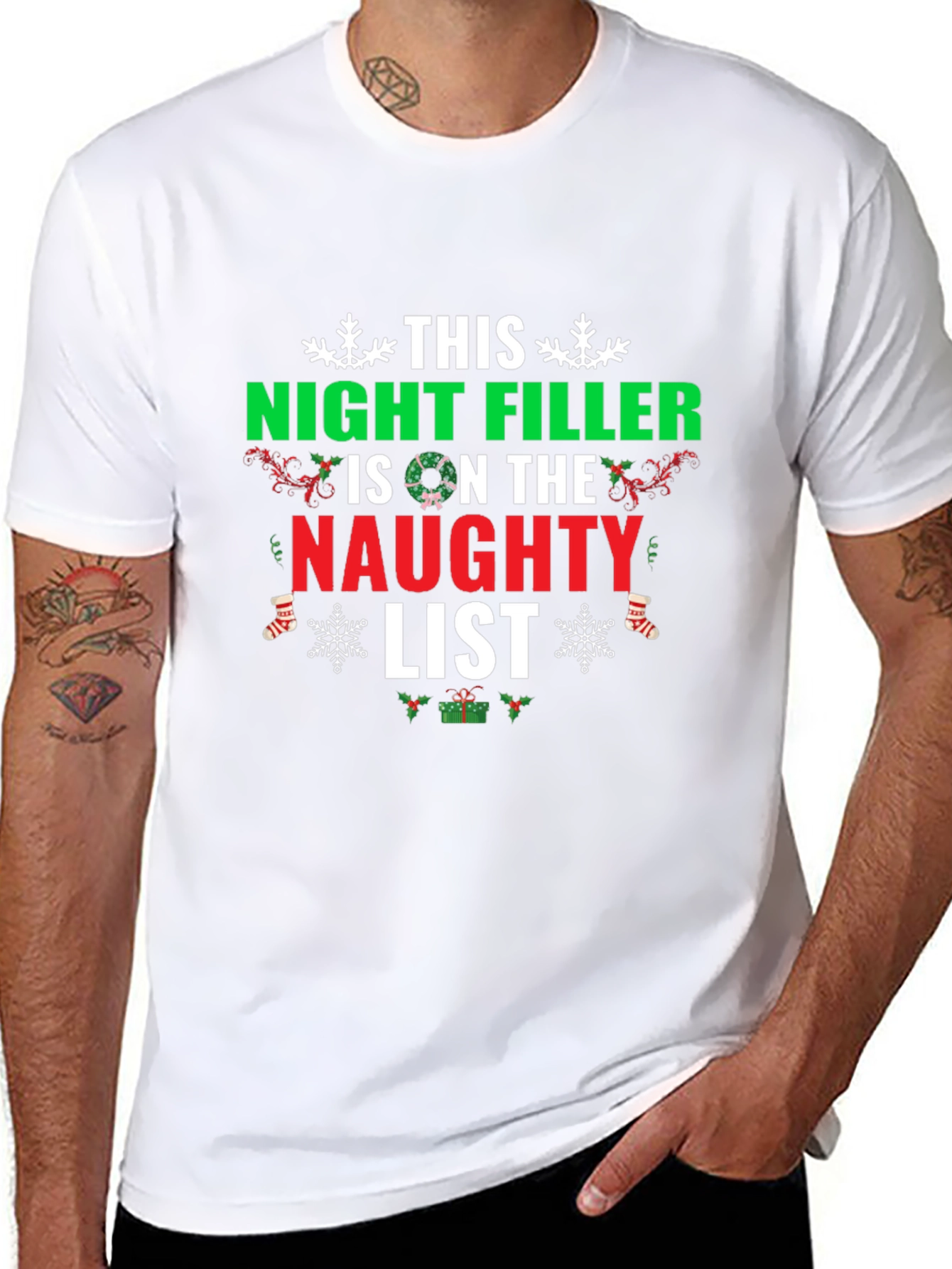 Naughty List Christmas Graphic T-Shirt