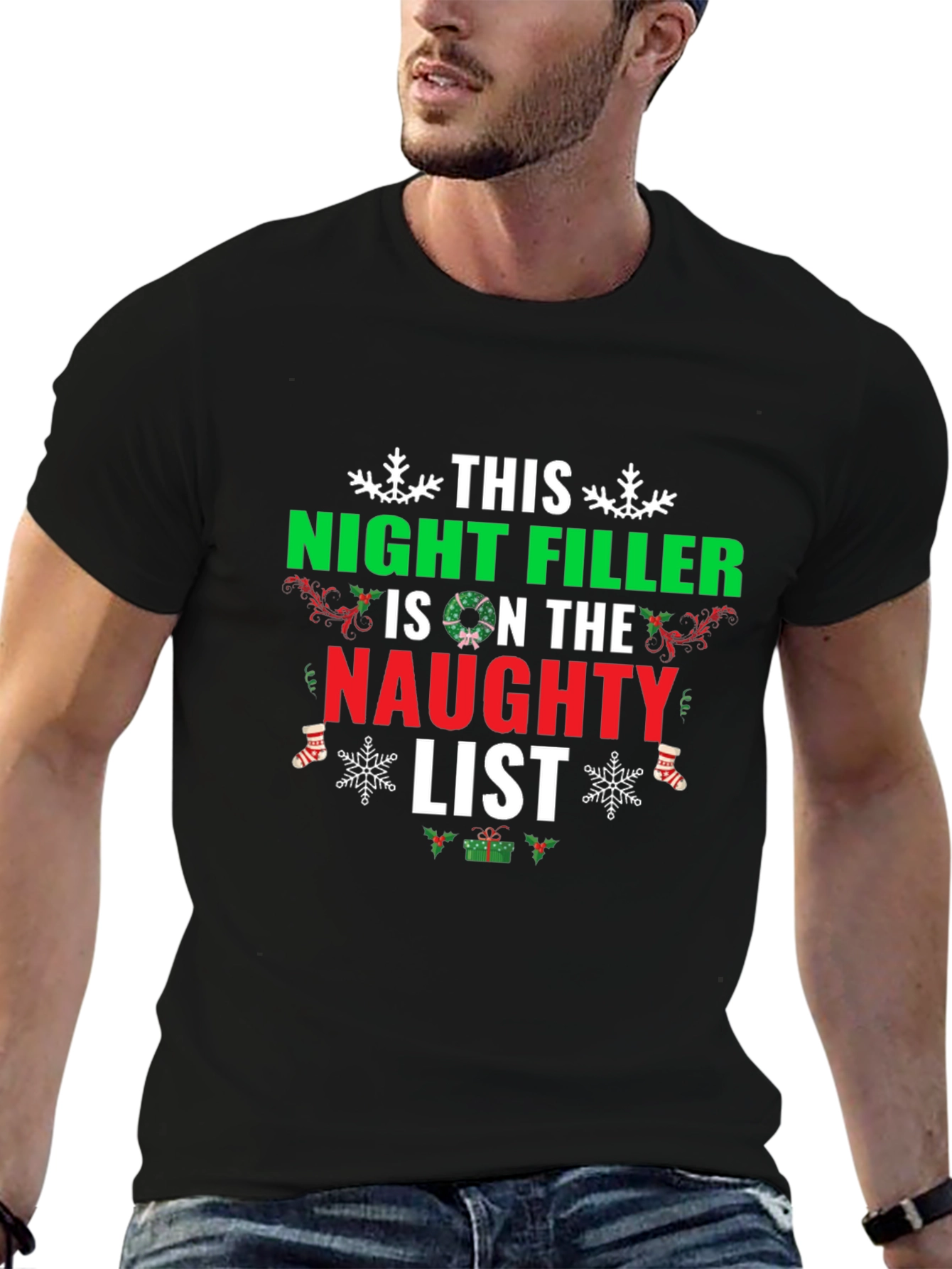 Naughty List Christmas Graphic T-Shirt