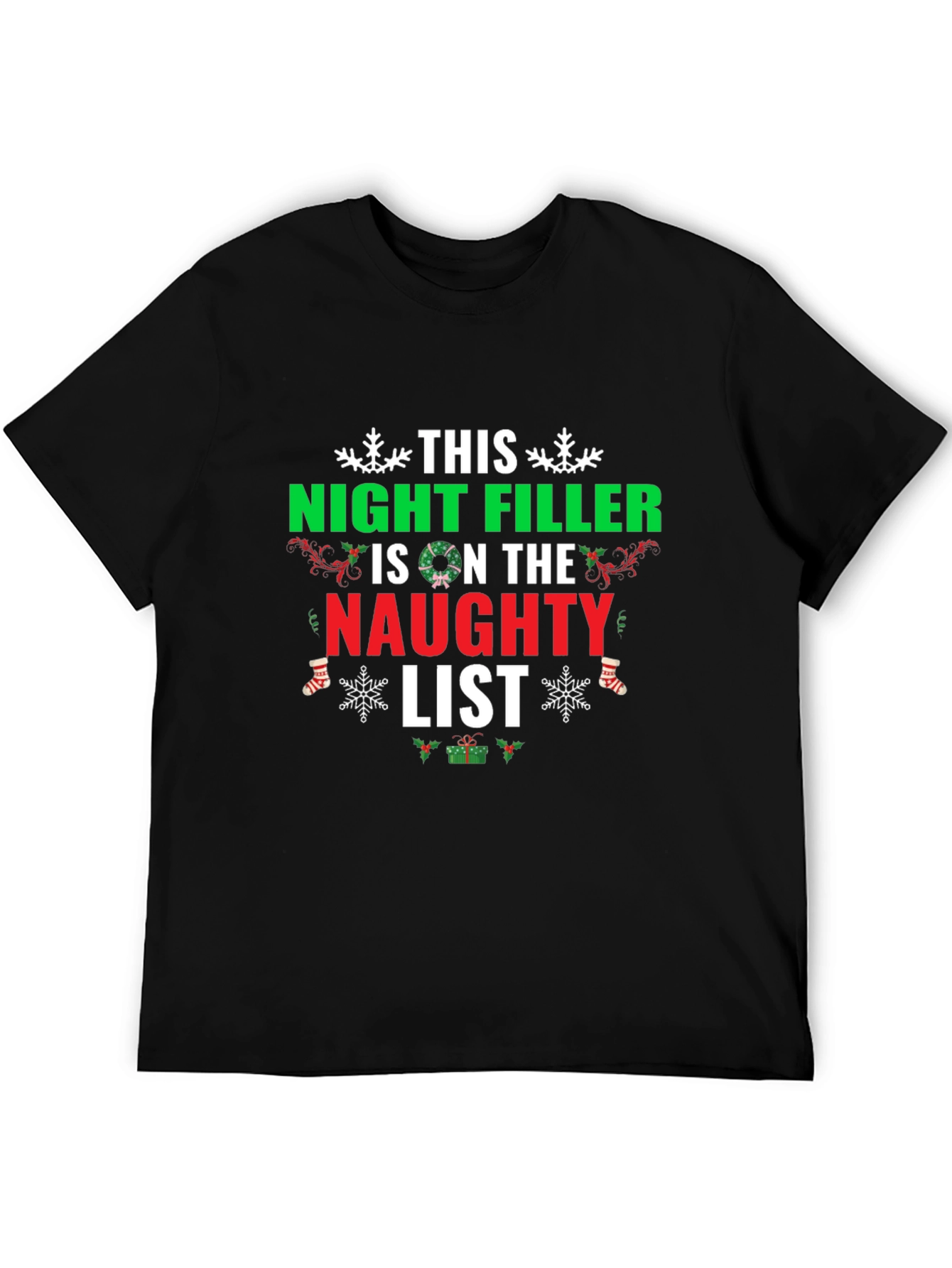 Naughty List Christmas Graphic T-Shirt