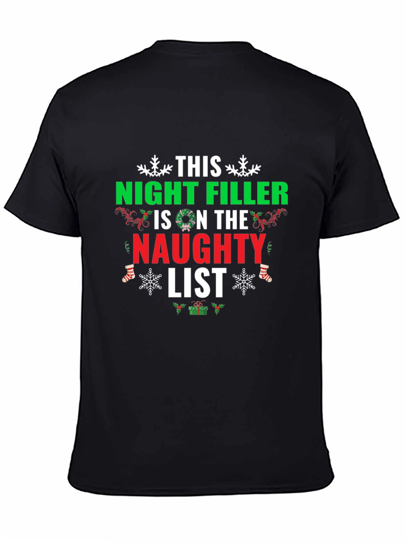 Naughty List Christmas Graphic T-Shirt