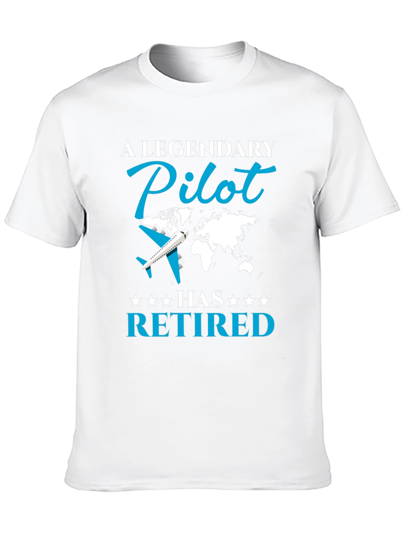Legendary Retired Pilot Black T-Shirt