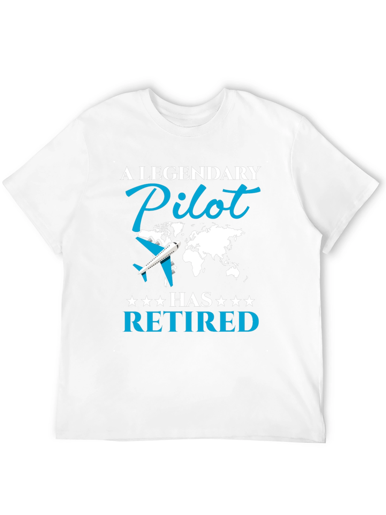 Legendary Retired Pilot Black T-Shirt