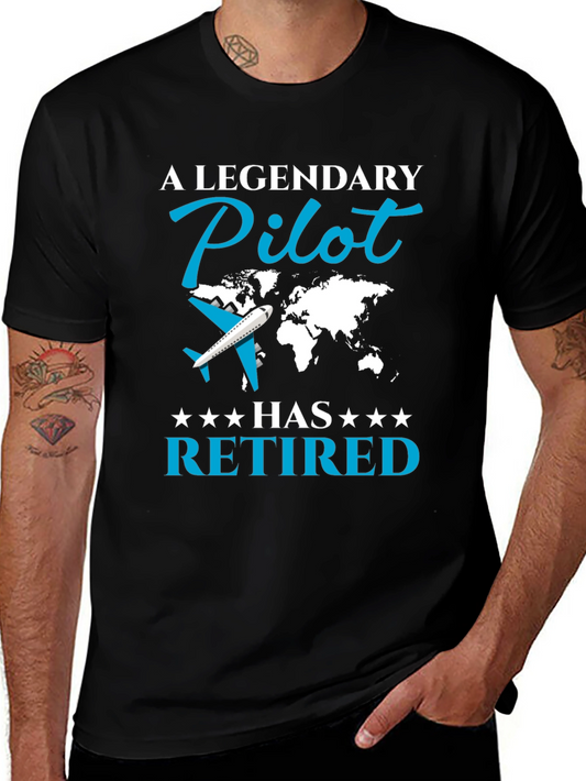 Legendary Retired Pilot Black T-Shirt