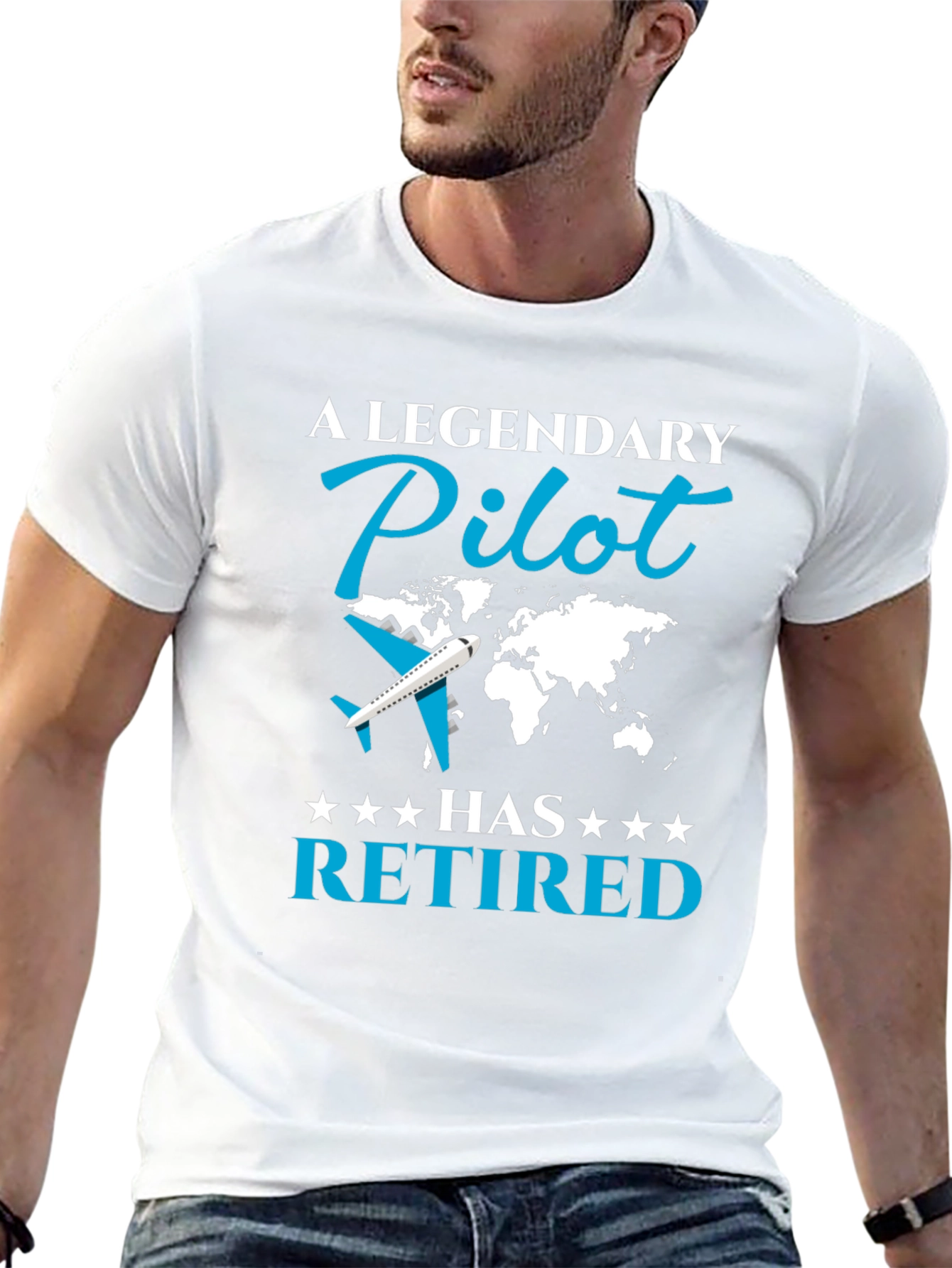 Legendary Retired Pilot Black T-Shirt