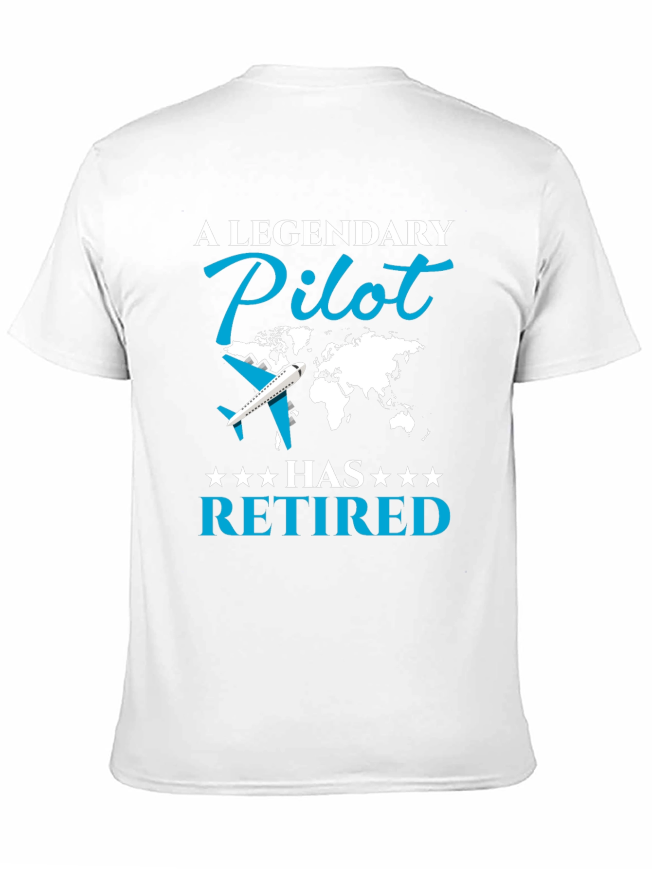 Legendary Retired Pilot Black T-Shirt