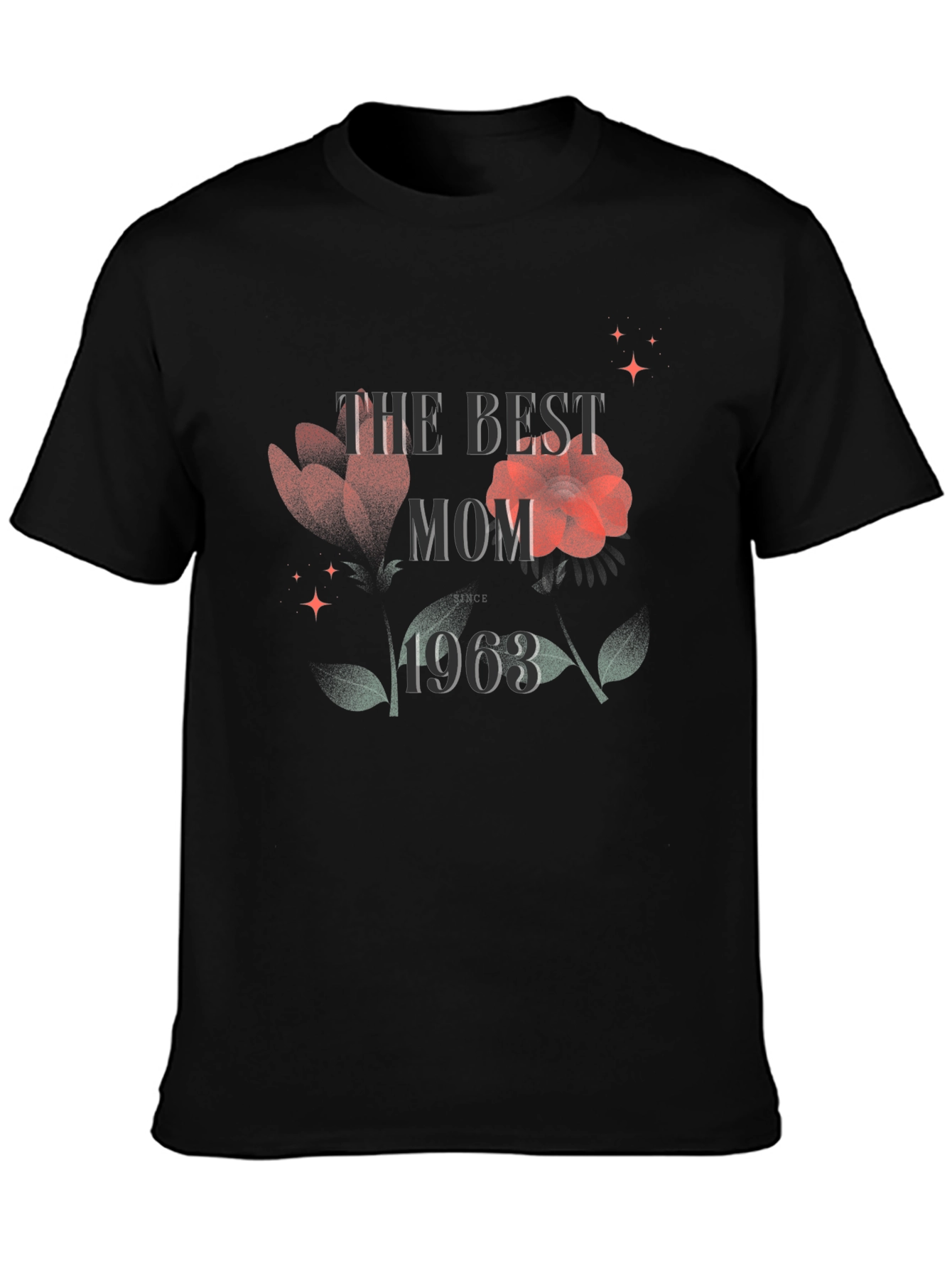 Best Mom 1963 Floral Graphic T-Shirt