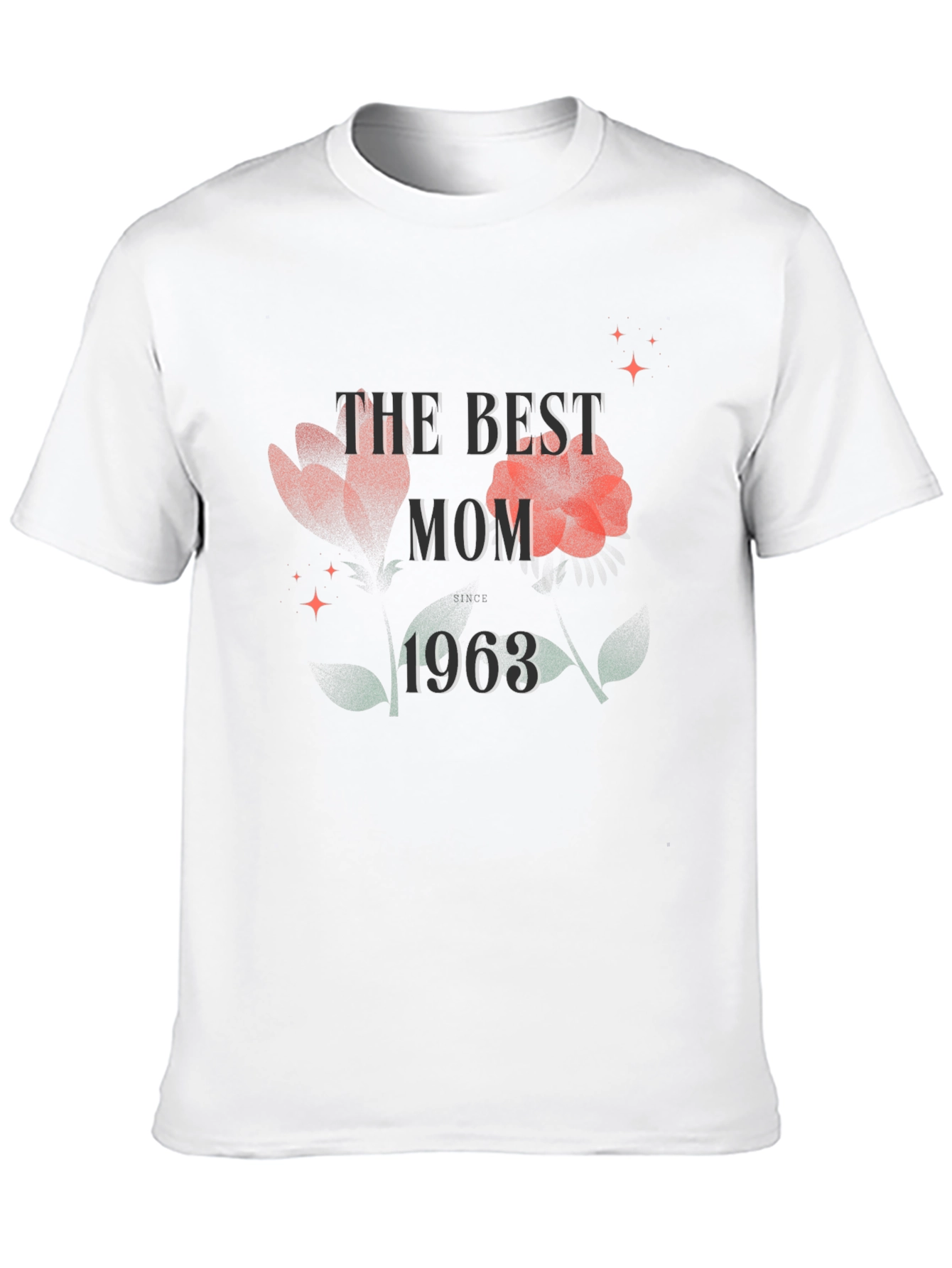 Best Mom 1963 Floral Graphic T-Shirt