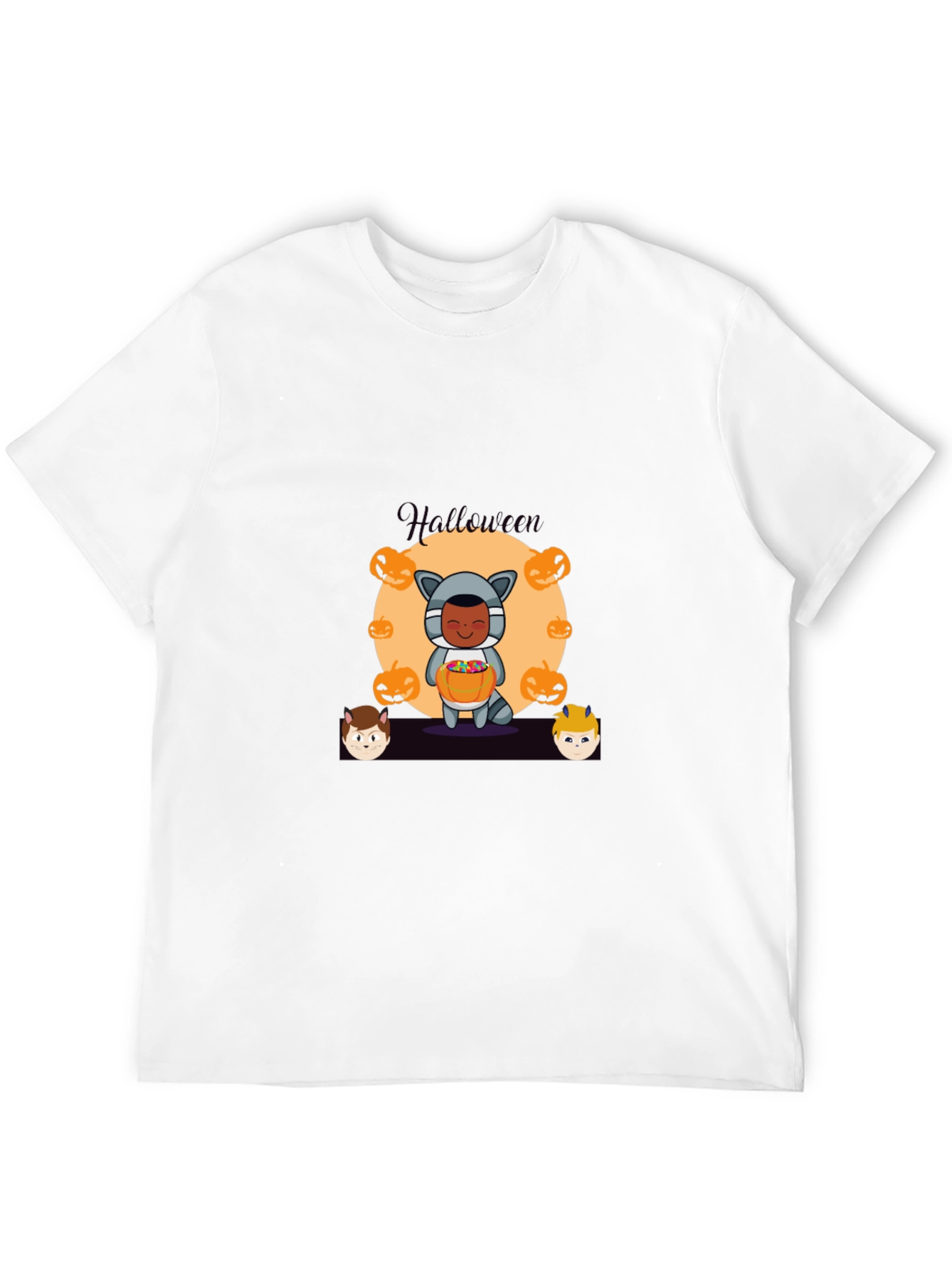 Halloween Graphic Print Black T-Shirt