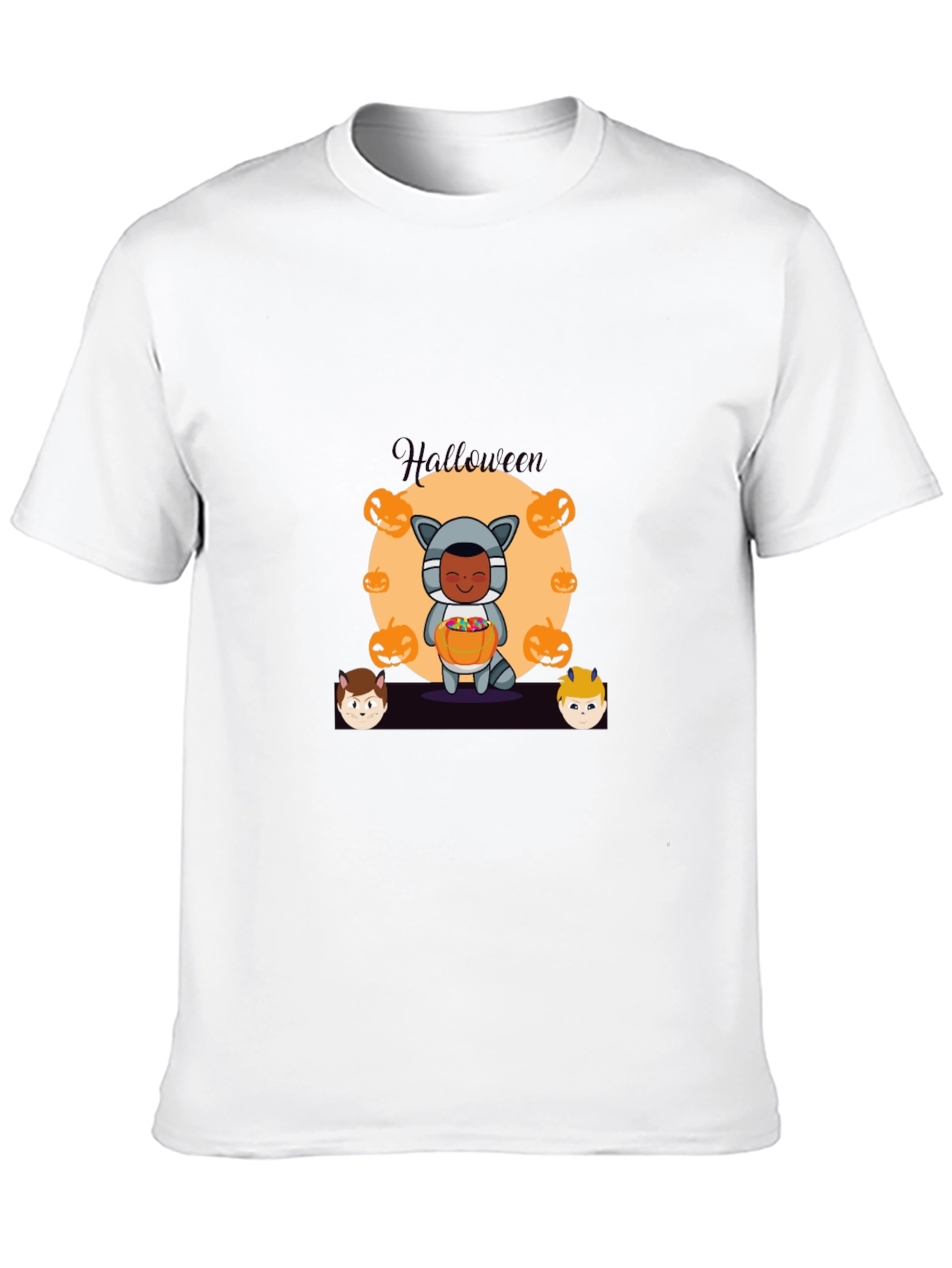 Halloween Graphic Print Black T-Shirt