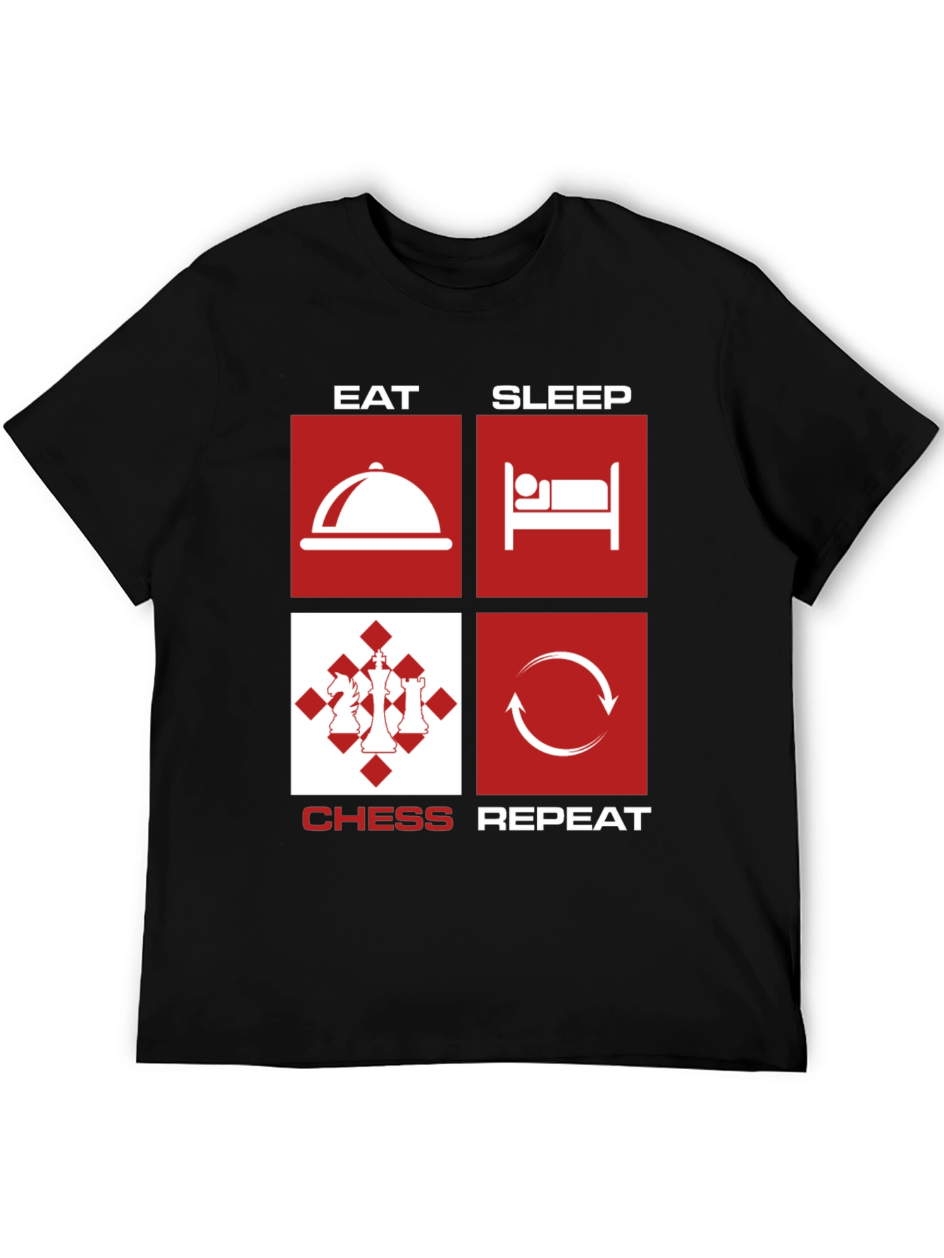 Eat Sleep Chess Repeat Graphic T-Shirt