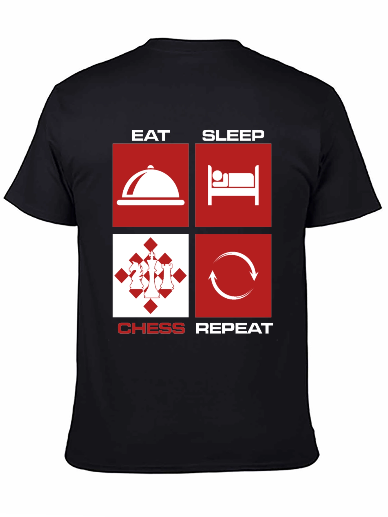 Eat Sleep Chess Repeat Graphic T-Shirt