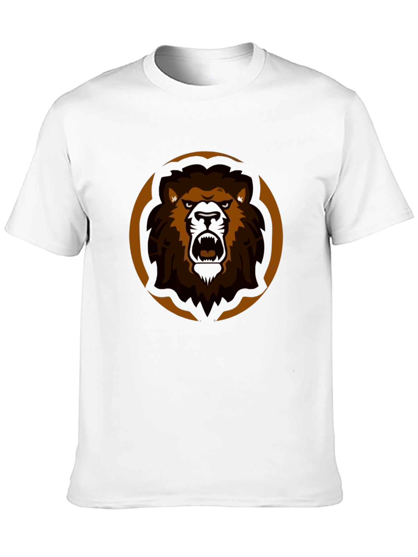 Lion Graphic Tee - Black Cotton Blend T-Shirt