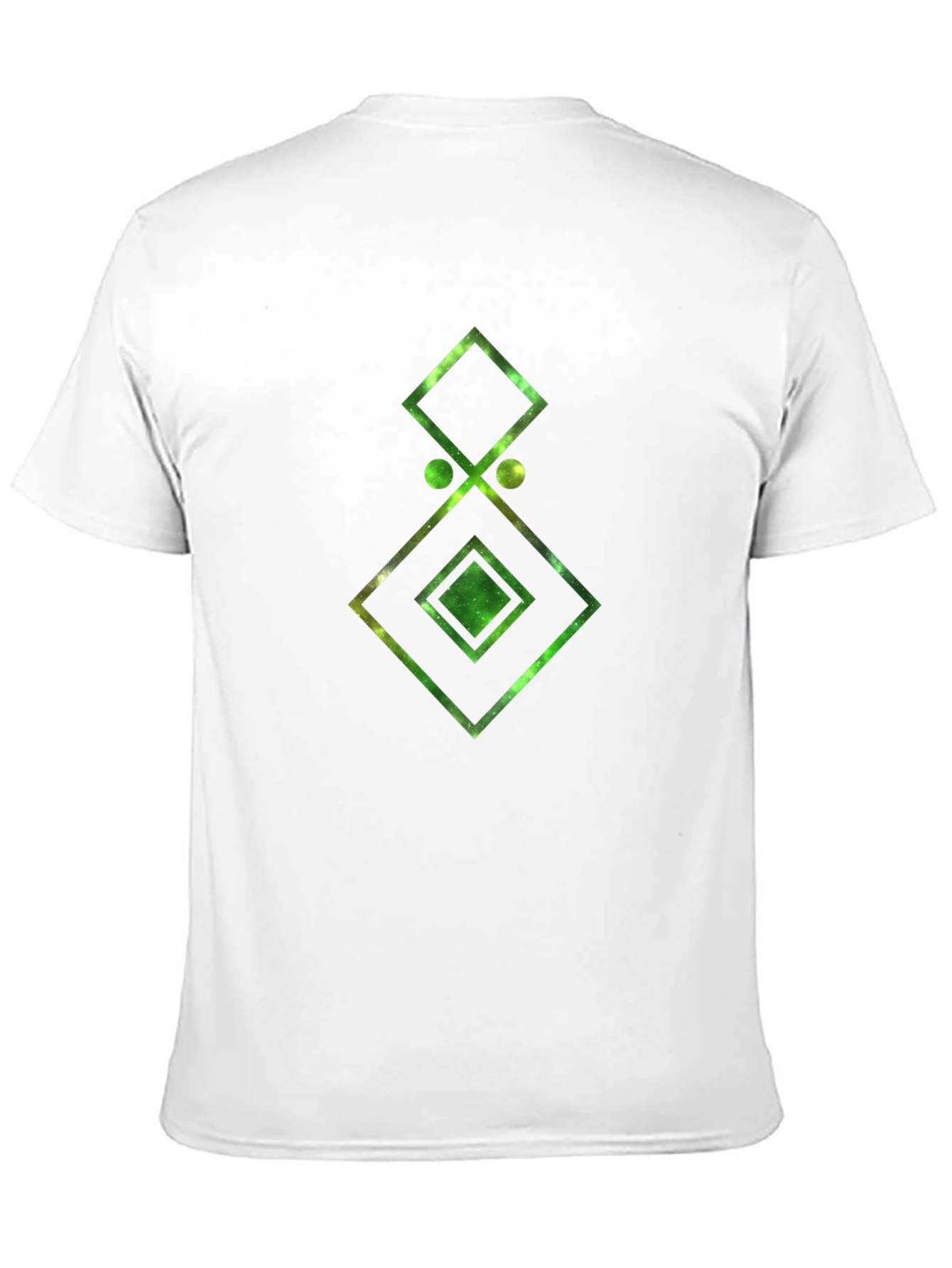 Geometric Galaxy Print Black T-Shirt