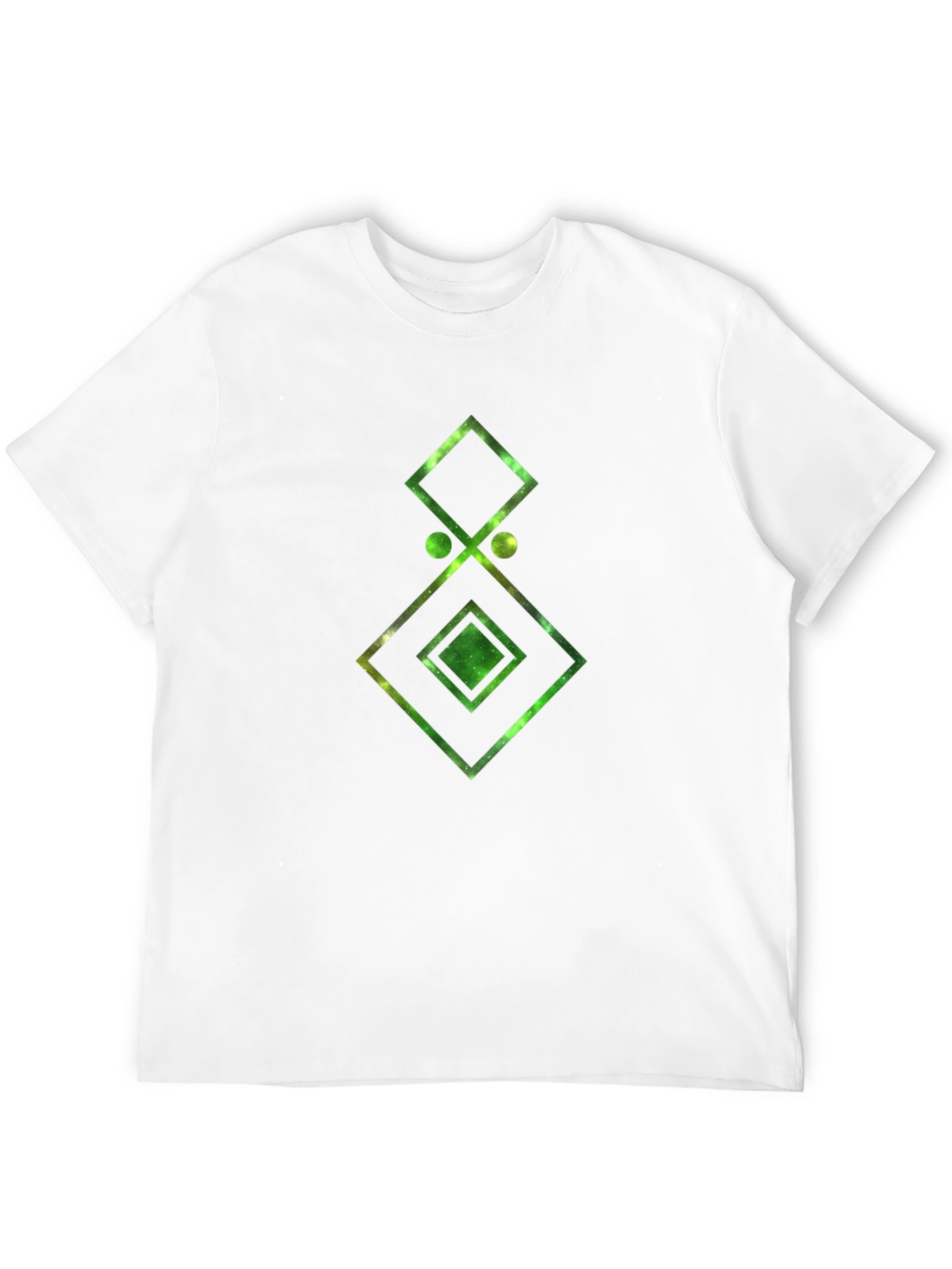 Geometric Galaxy Print Black T-Shirt