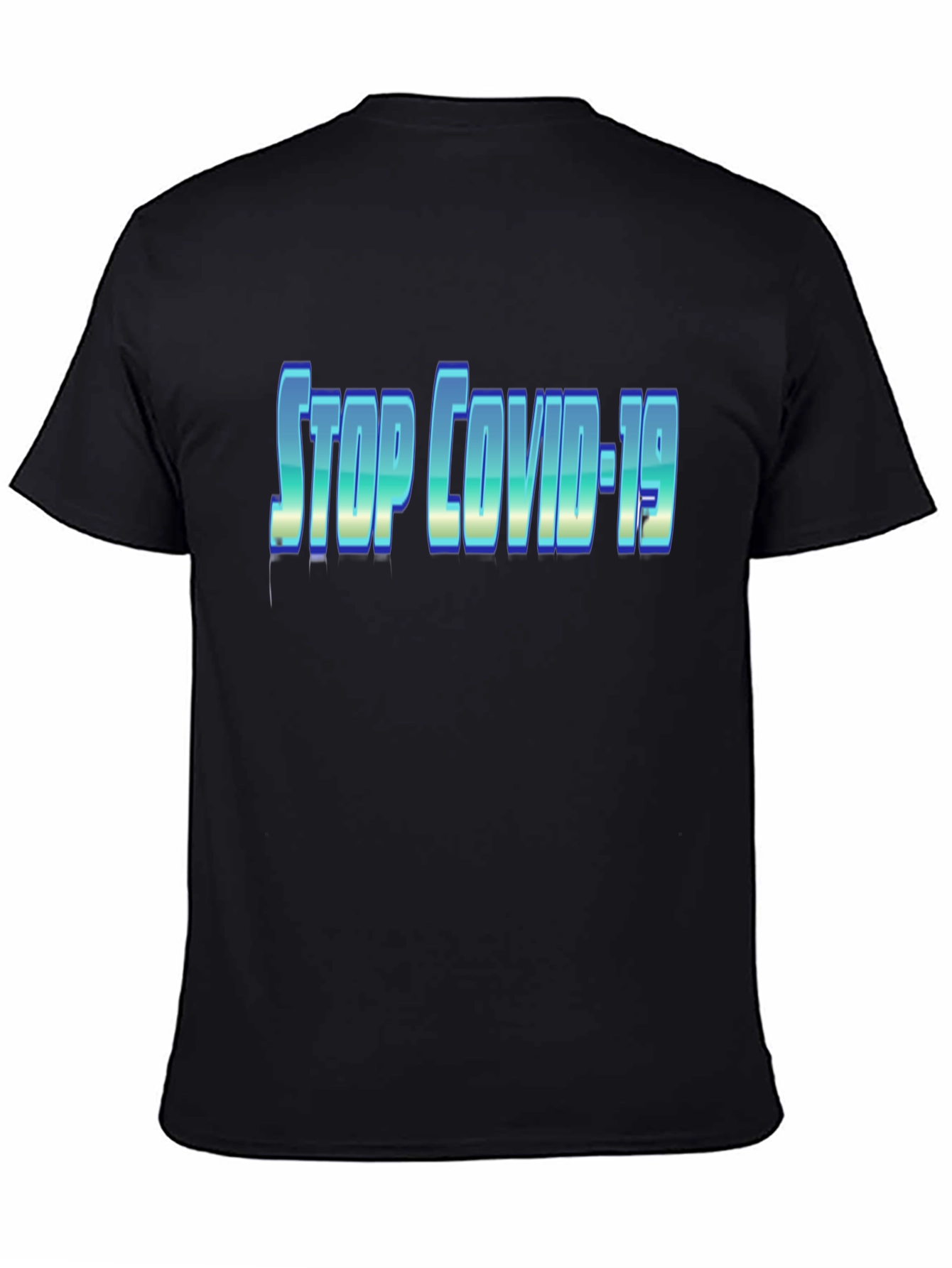 Stop COVID-19 Black T-Shirt