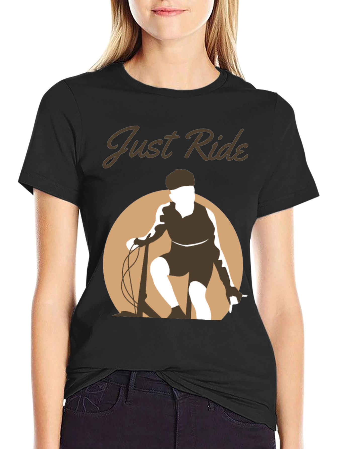 Just Ride Black Graphic Tee
