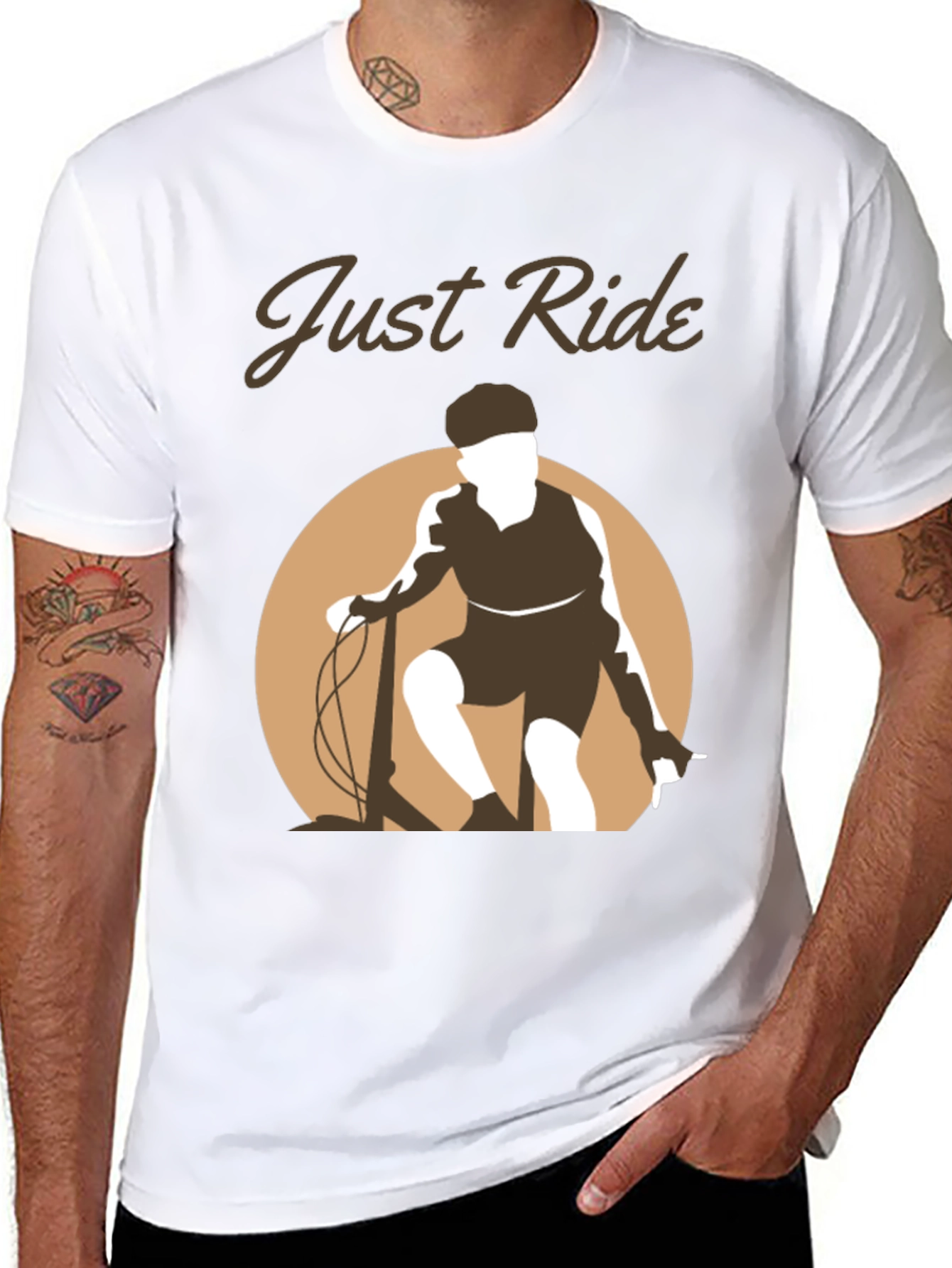 Just Ride Black Graphic Tee