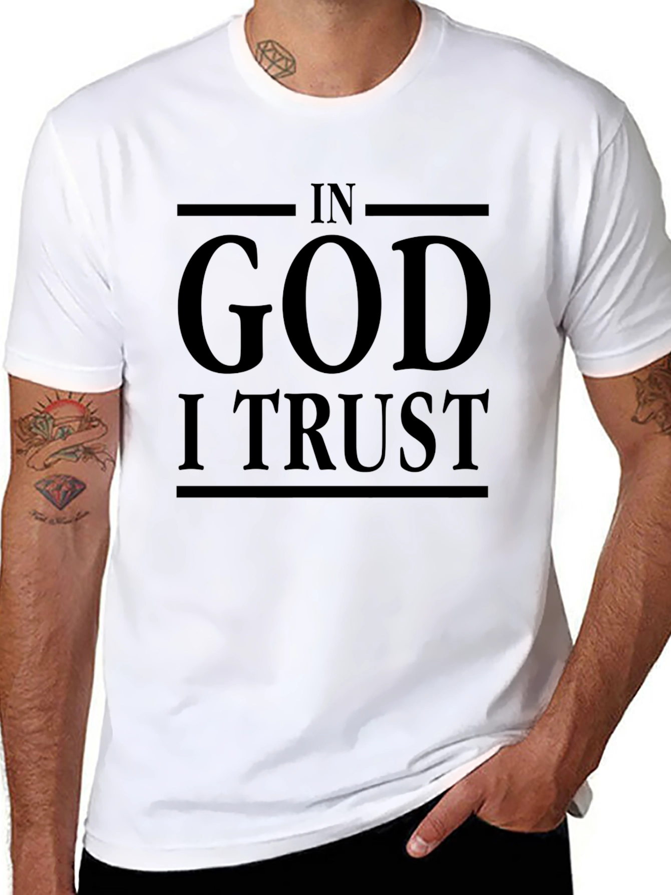 In God I Trust Graphic Black T-Shirt
