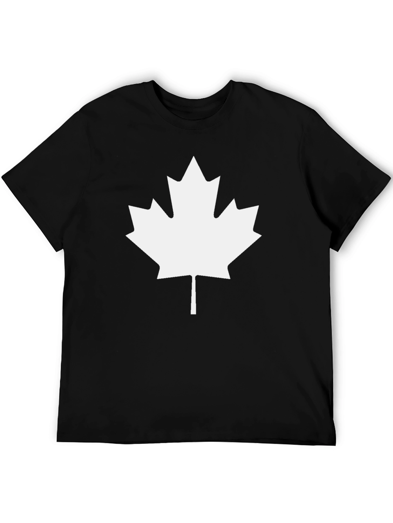 Maple Leaf Graphic Tee - Black Cotton
