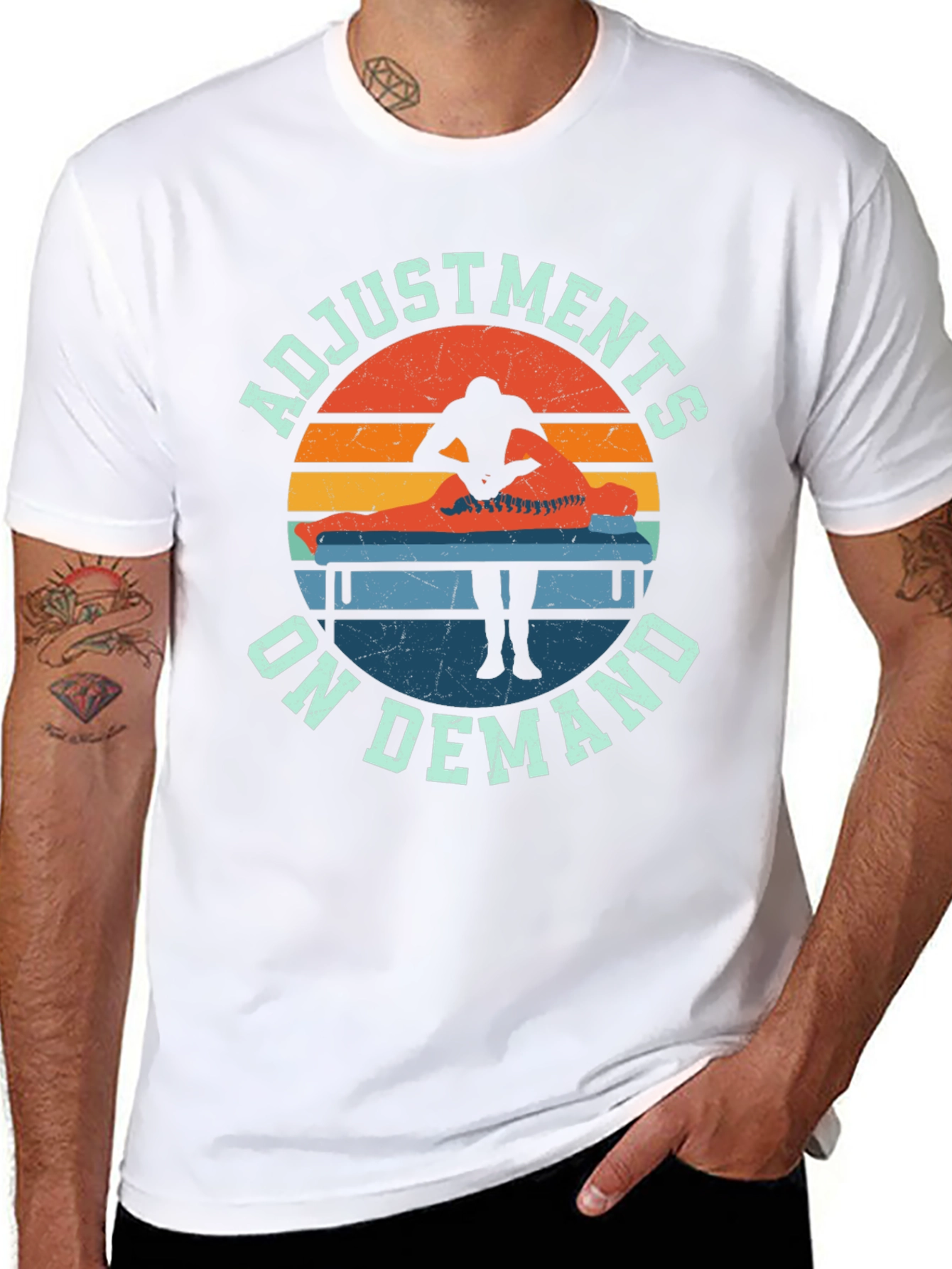 Adjustments On Demand T-Shirt - Chiropractic Design