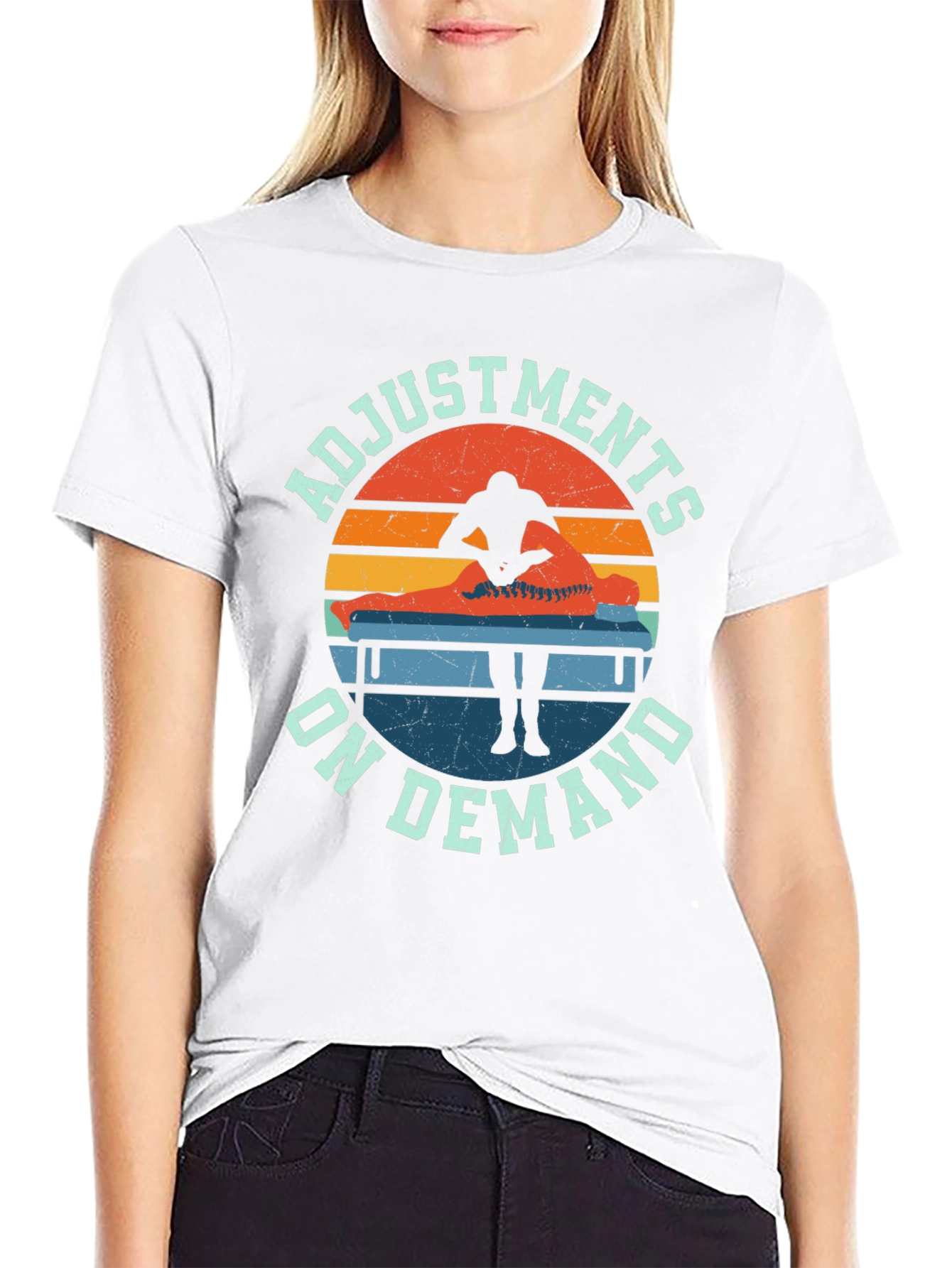 Adjustments On Demand T-Shirt - Chiropractic Design