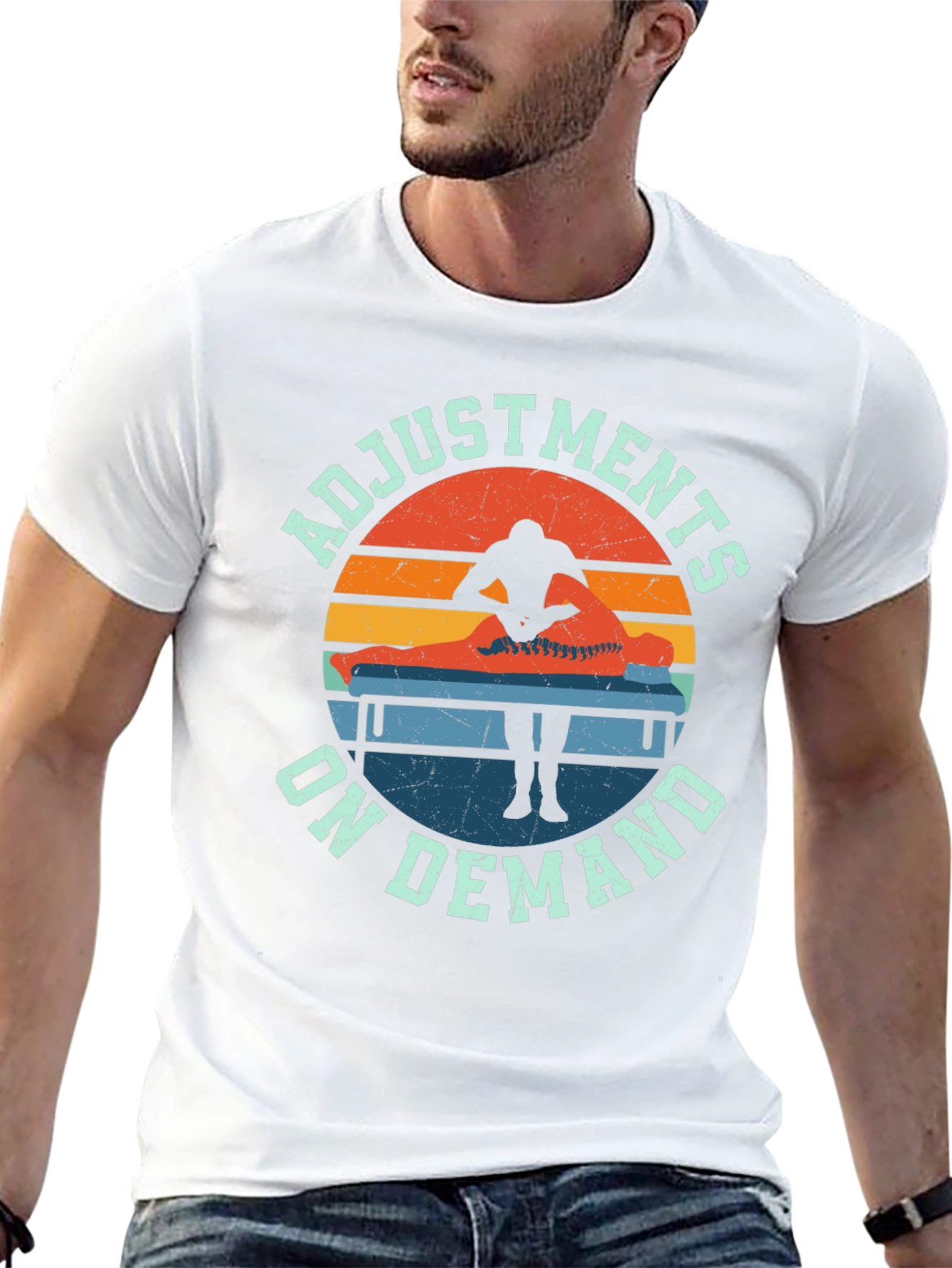 Adjustments On Demand T-Shirt - Chiropractic Design