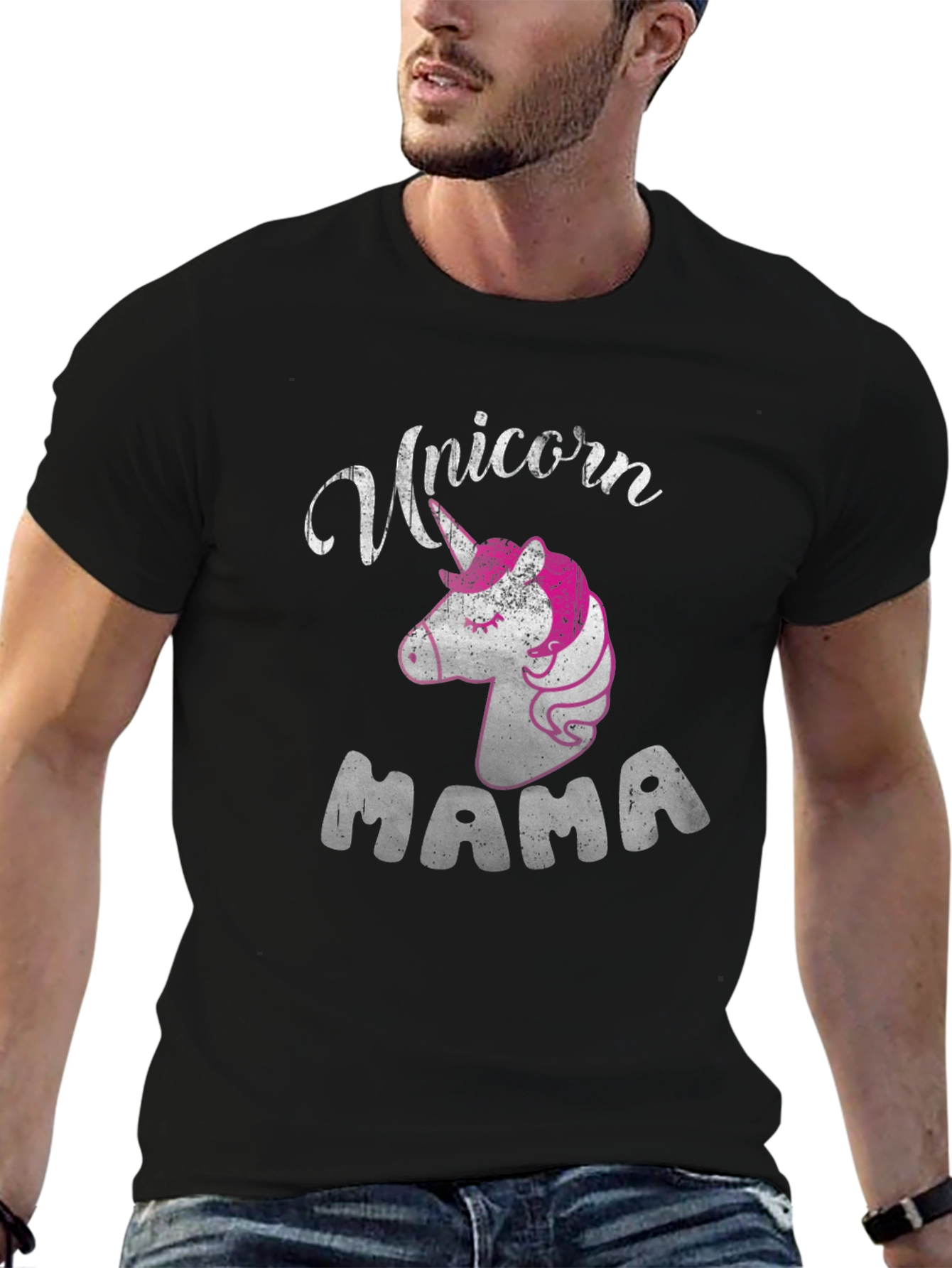 Unicorn Mama Black T-Shirt