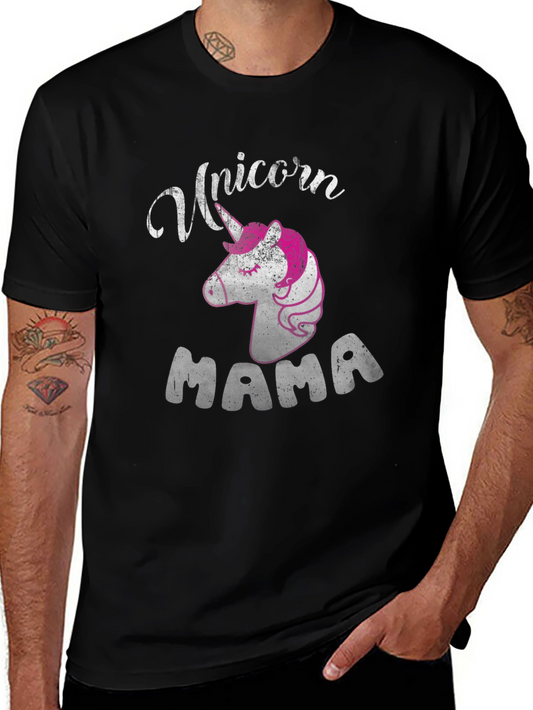 Unicorn Mama Black T-Shirt