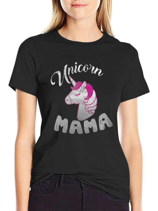 Unicorn Mama Black T-Shirt