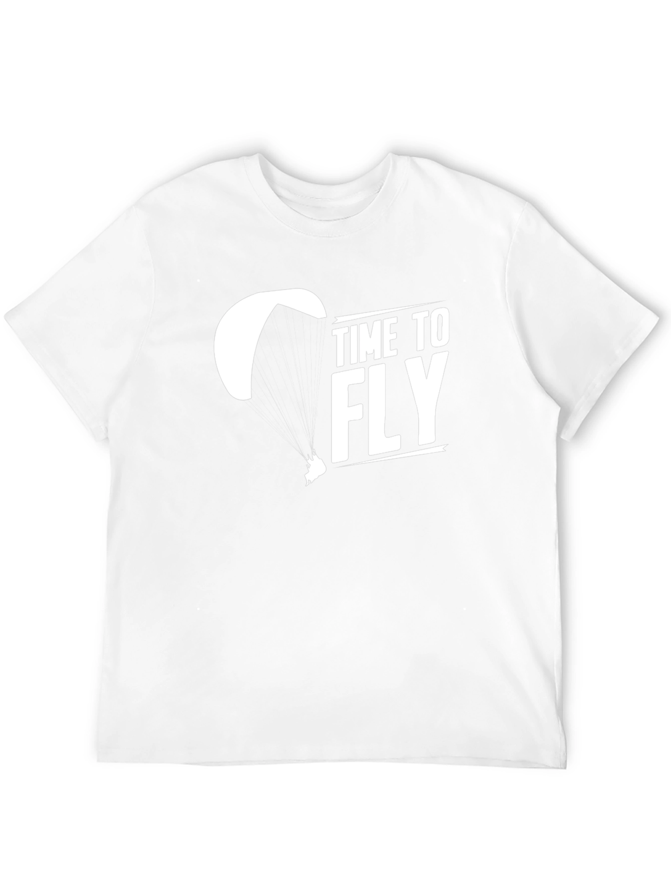 Time to Fly Black T-Shirt - Paragliding Design