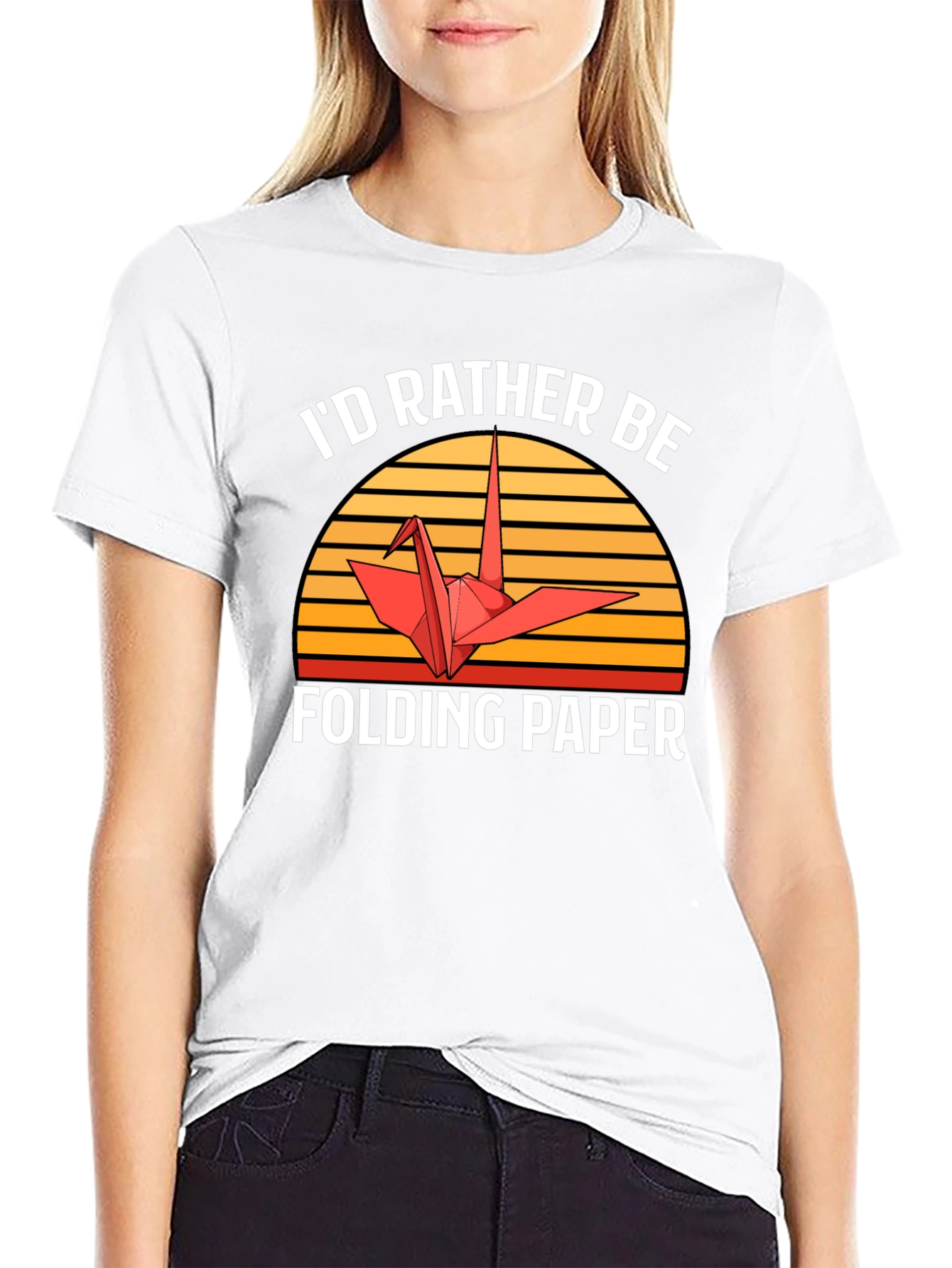 Id Rather Be Folding Paper Graphic Tee
