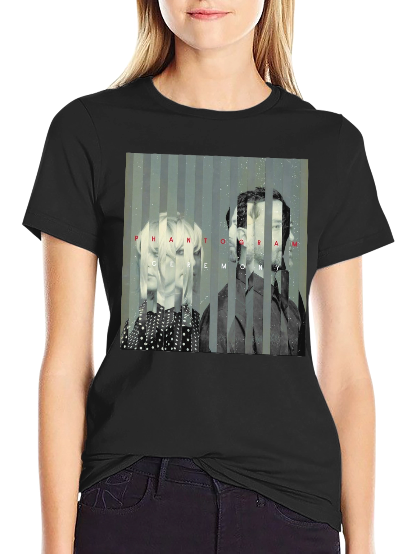 Phantogram Ceremony Graphic Tee - Black Cotton Blend