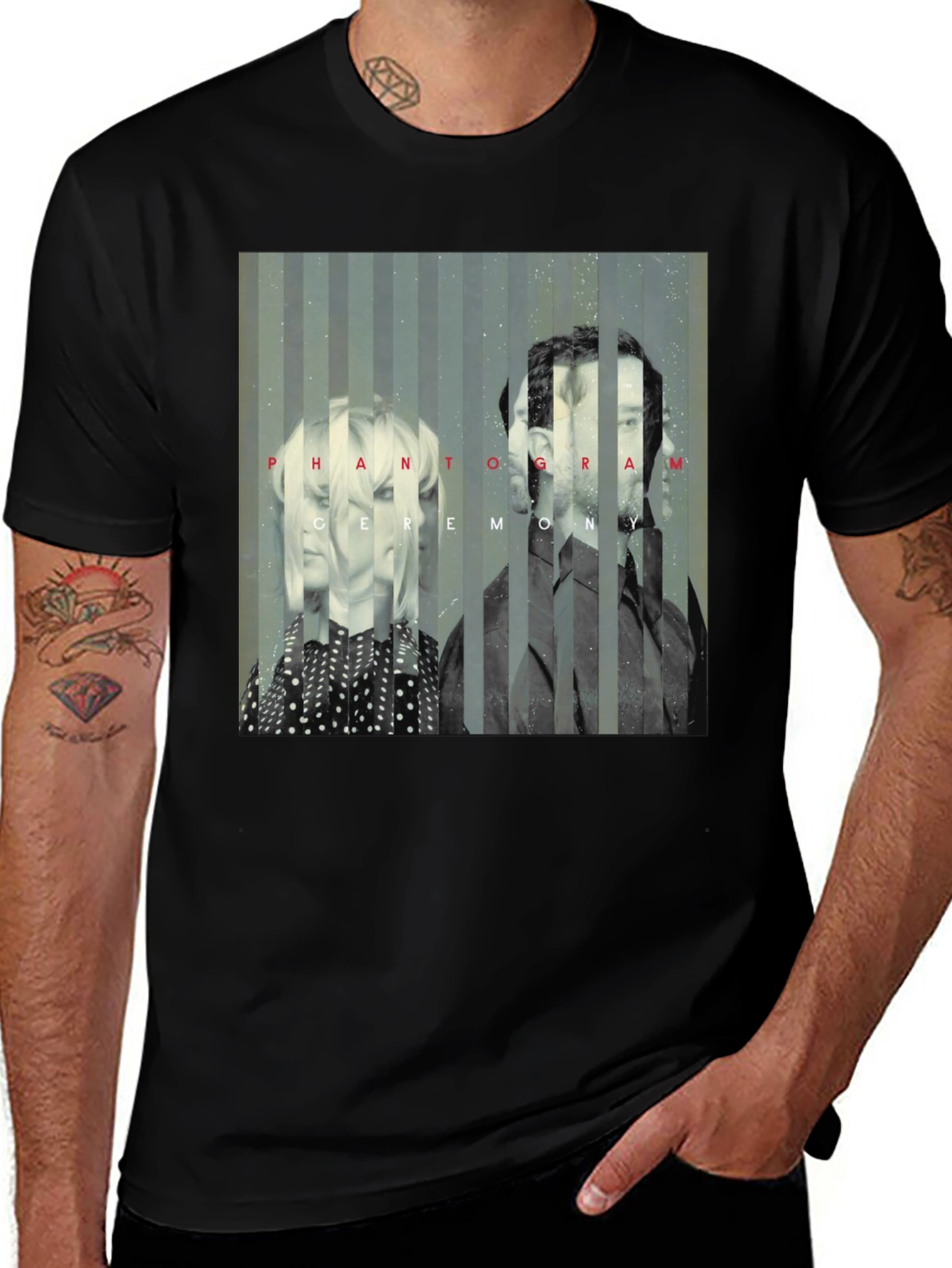 Phantogram Ceremony Graphic Tee - Black Cotton Blend