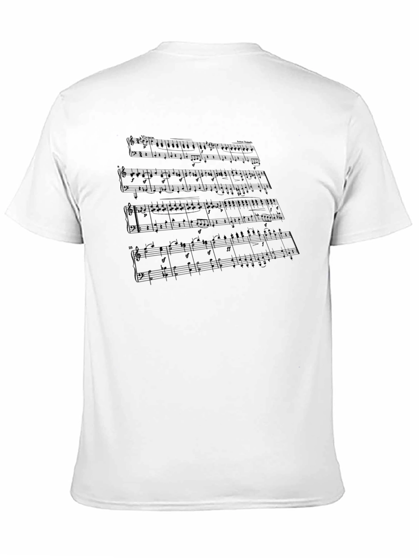 Musical Score Graphic Black T-Shirt