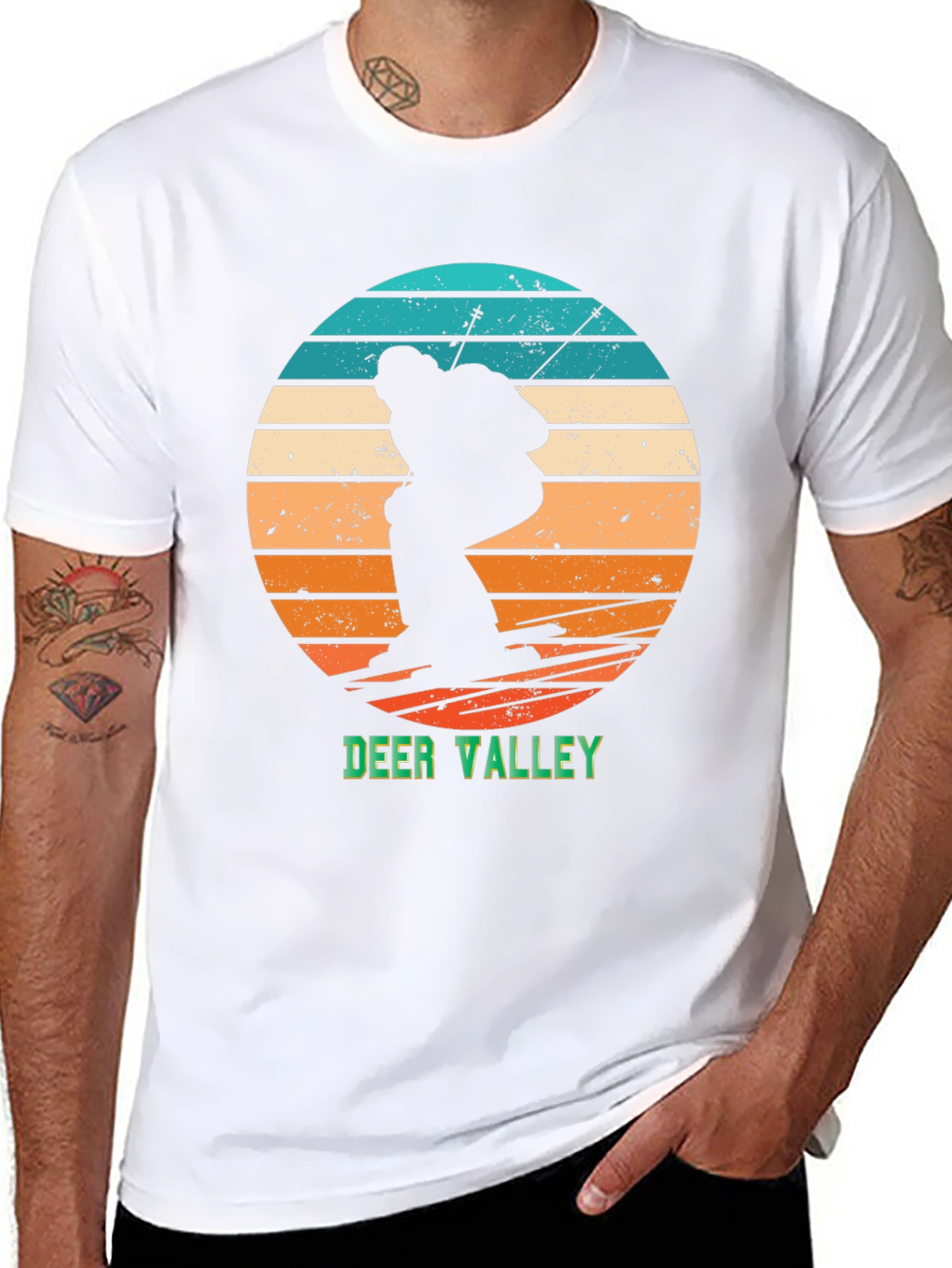 Deer Valley Ski Retro Graphic Tee - Black