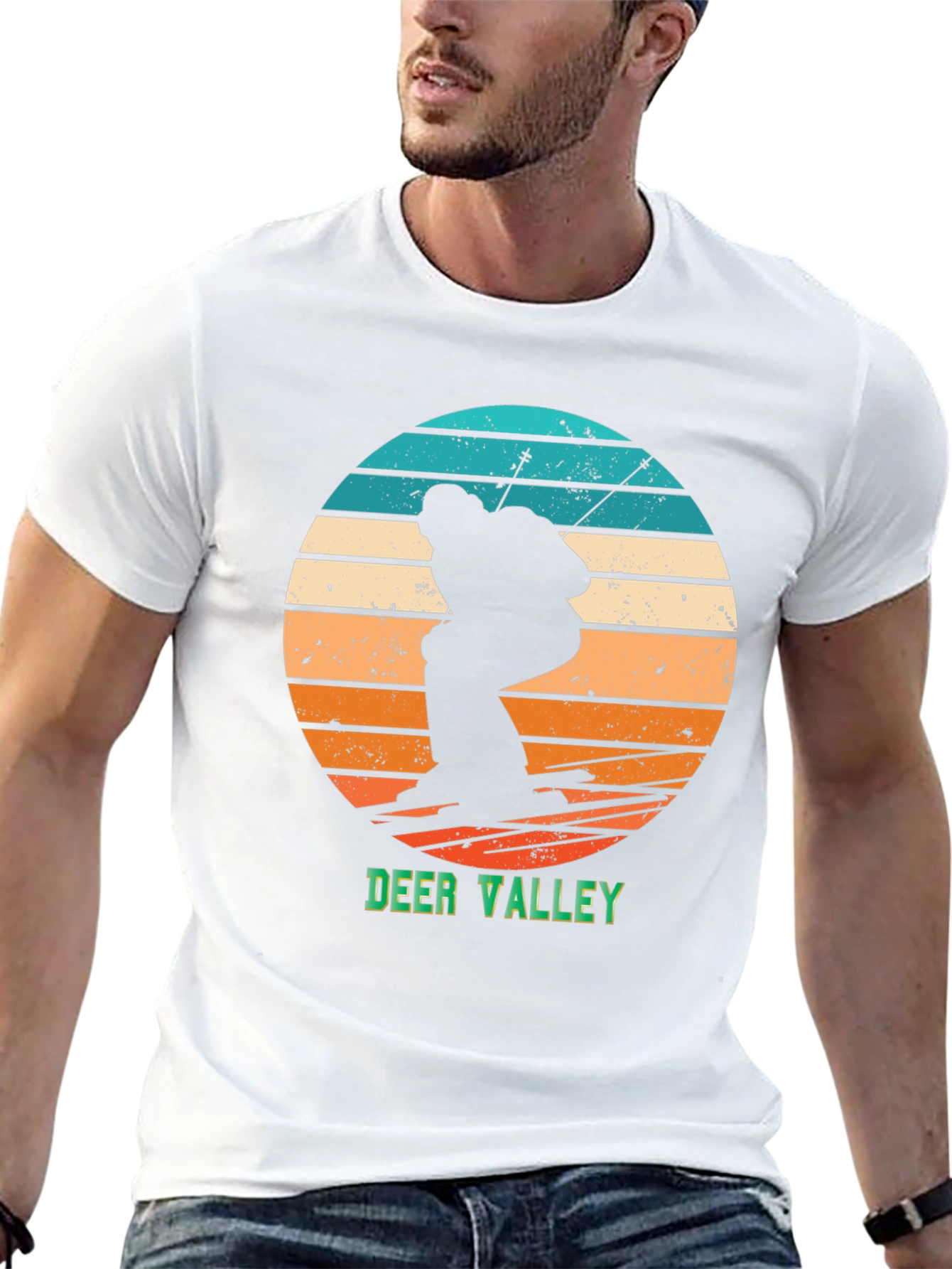 Deer Valley Ski Retro Graphic Tee - Black