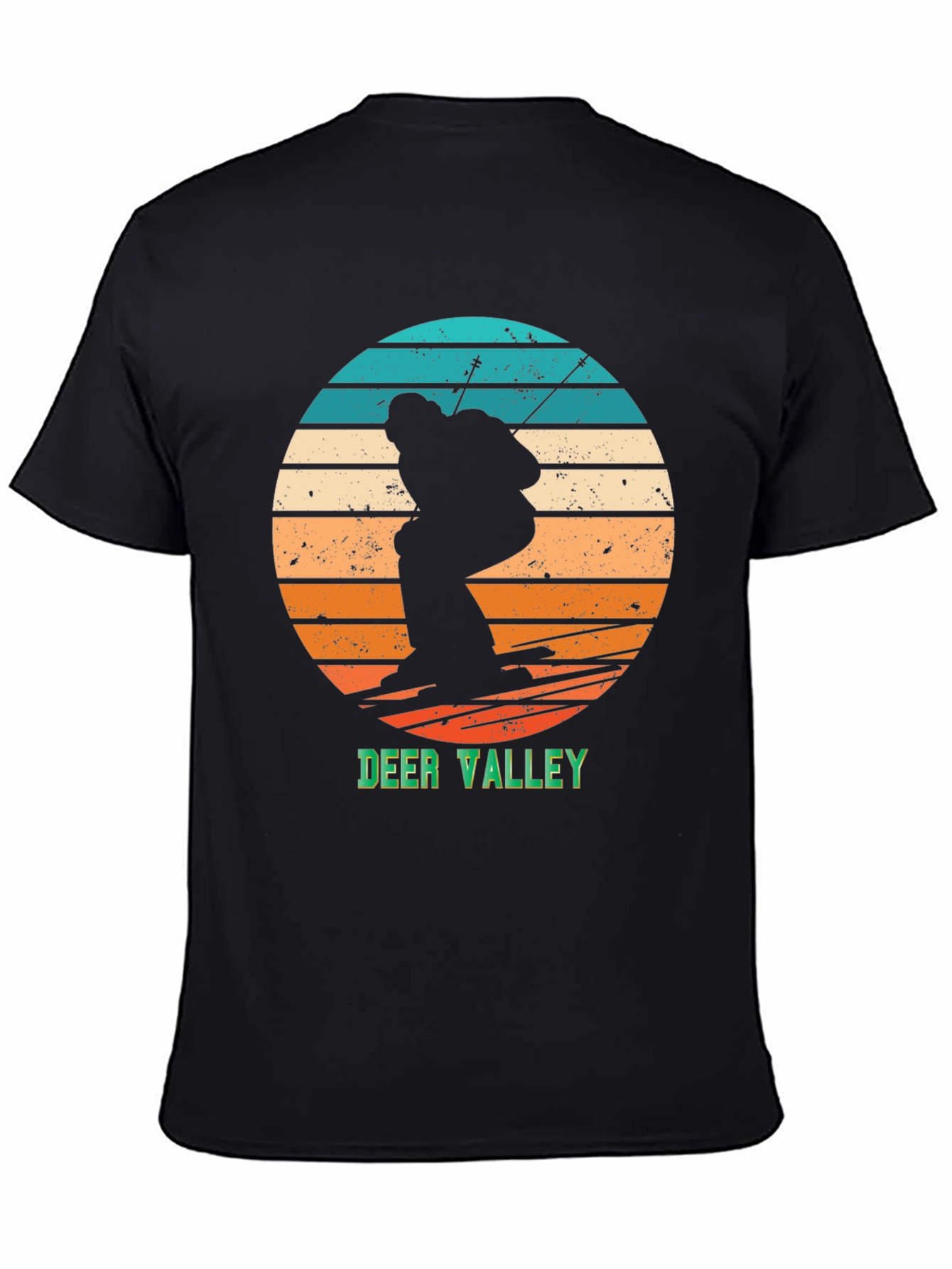 Deer Valley Ski Retro Graphic Tee - Black