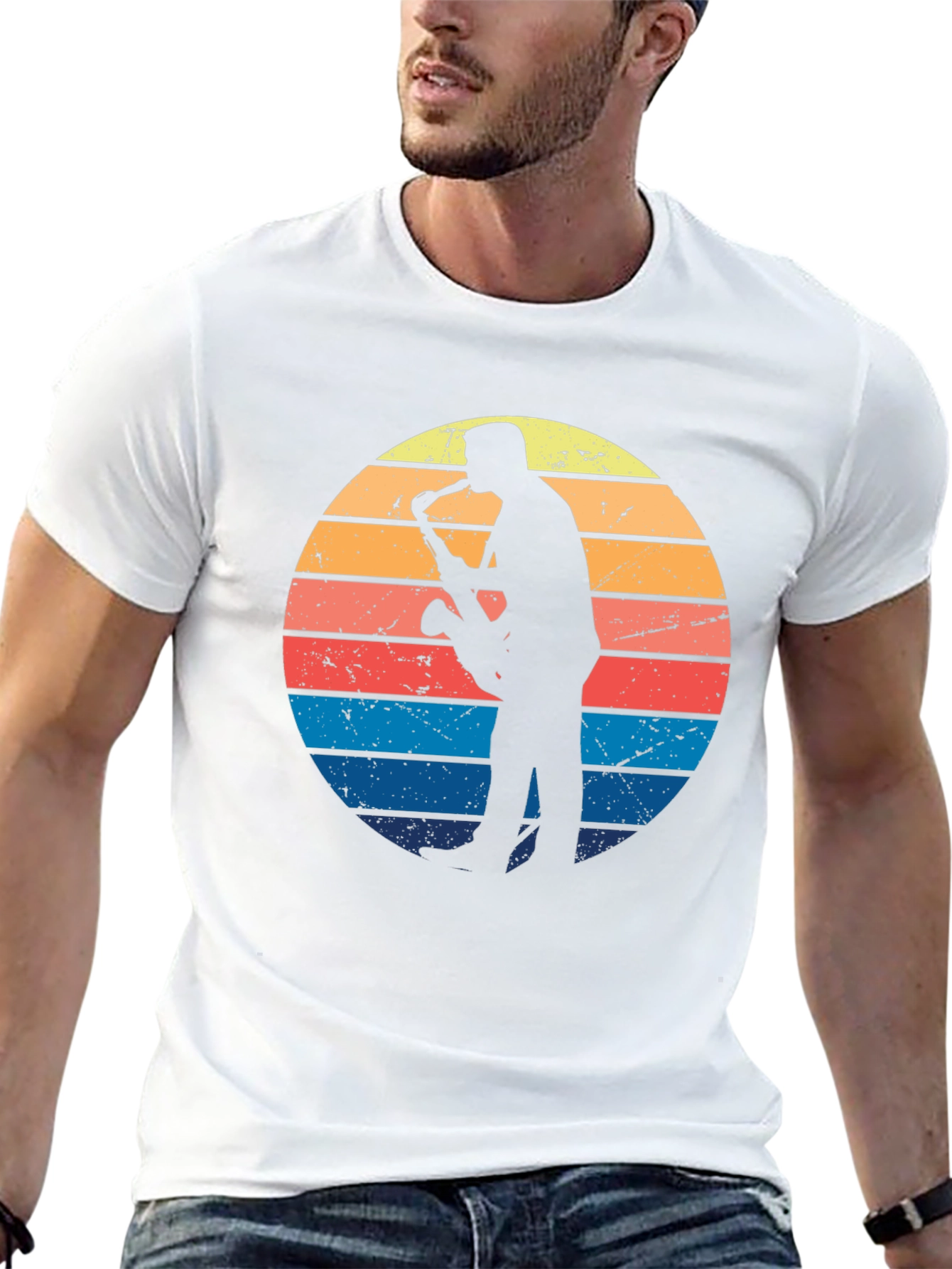 Retro Saxophone Player Sunset T-Shirt