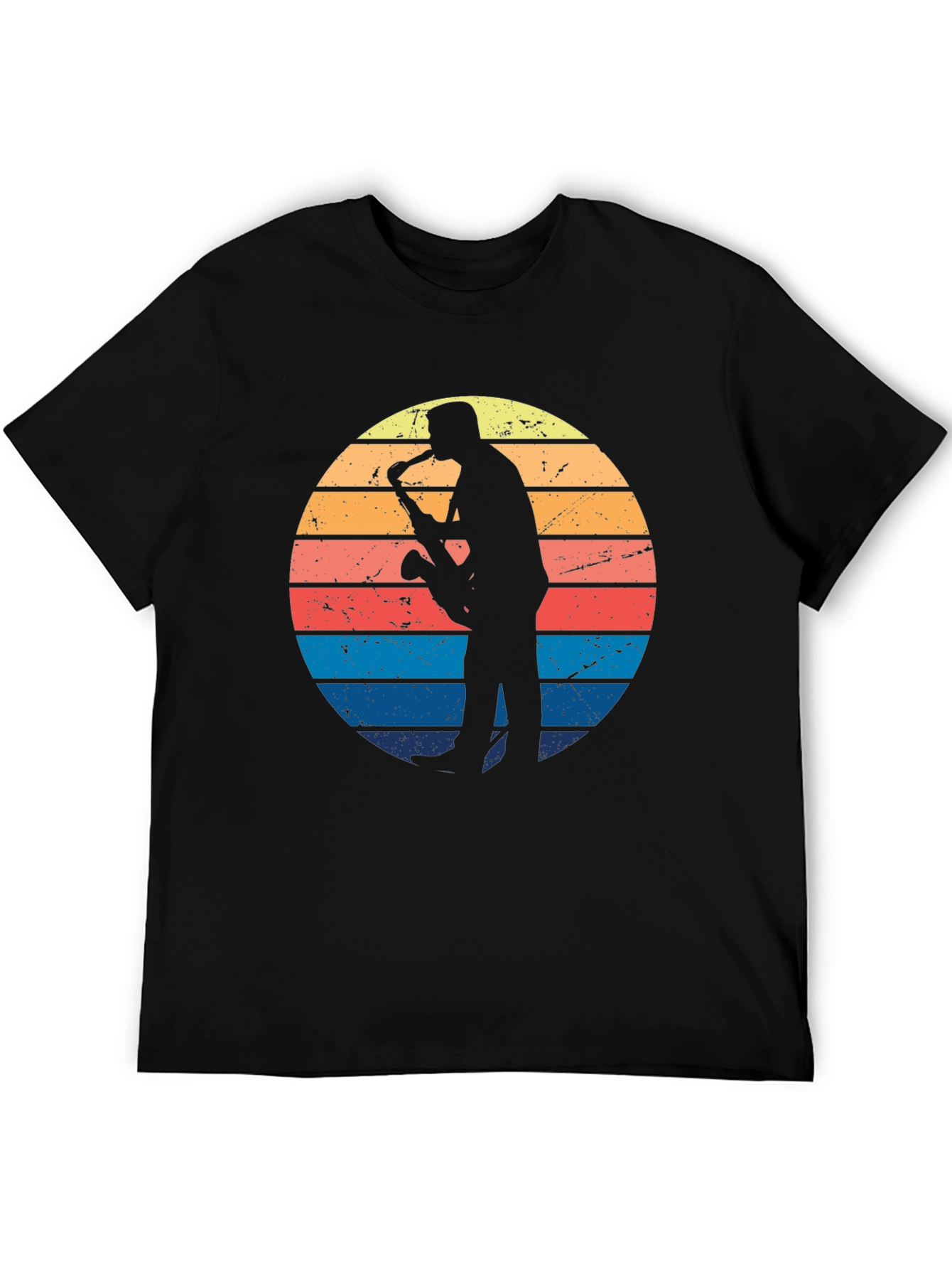 Retro Saxophone Player Sunset T-Shirt