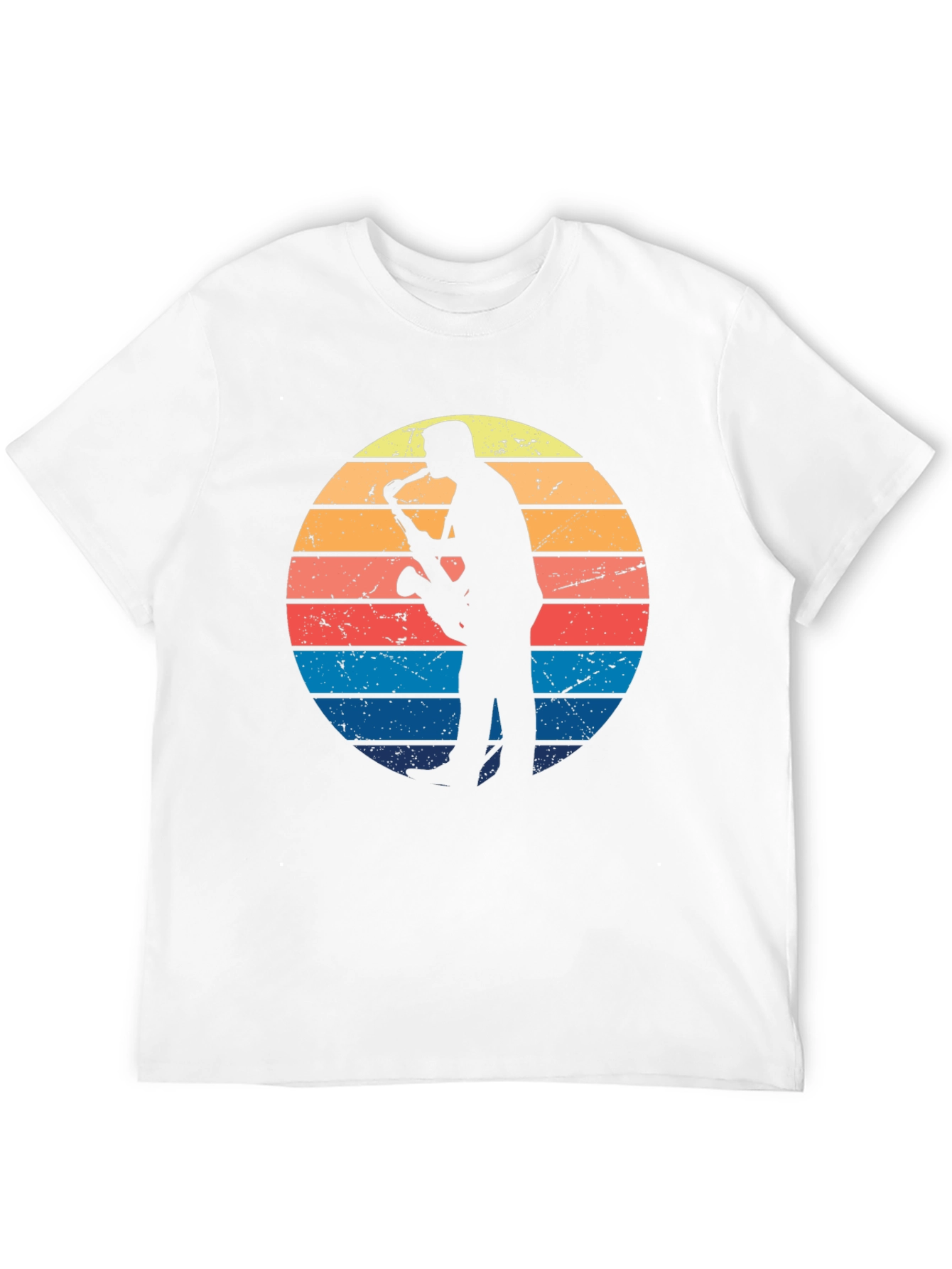 Retro Saxophone Player Sunset T-Shirt