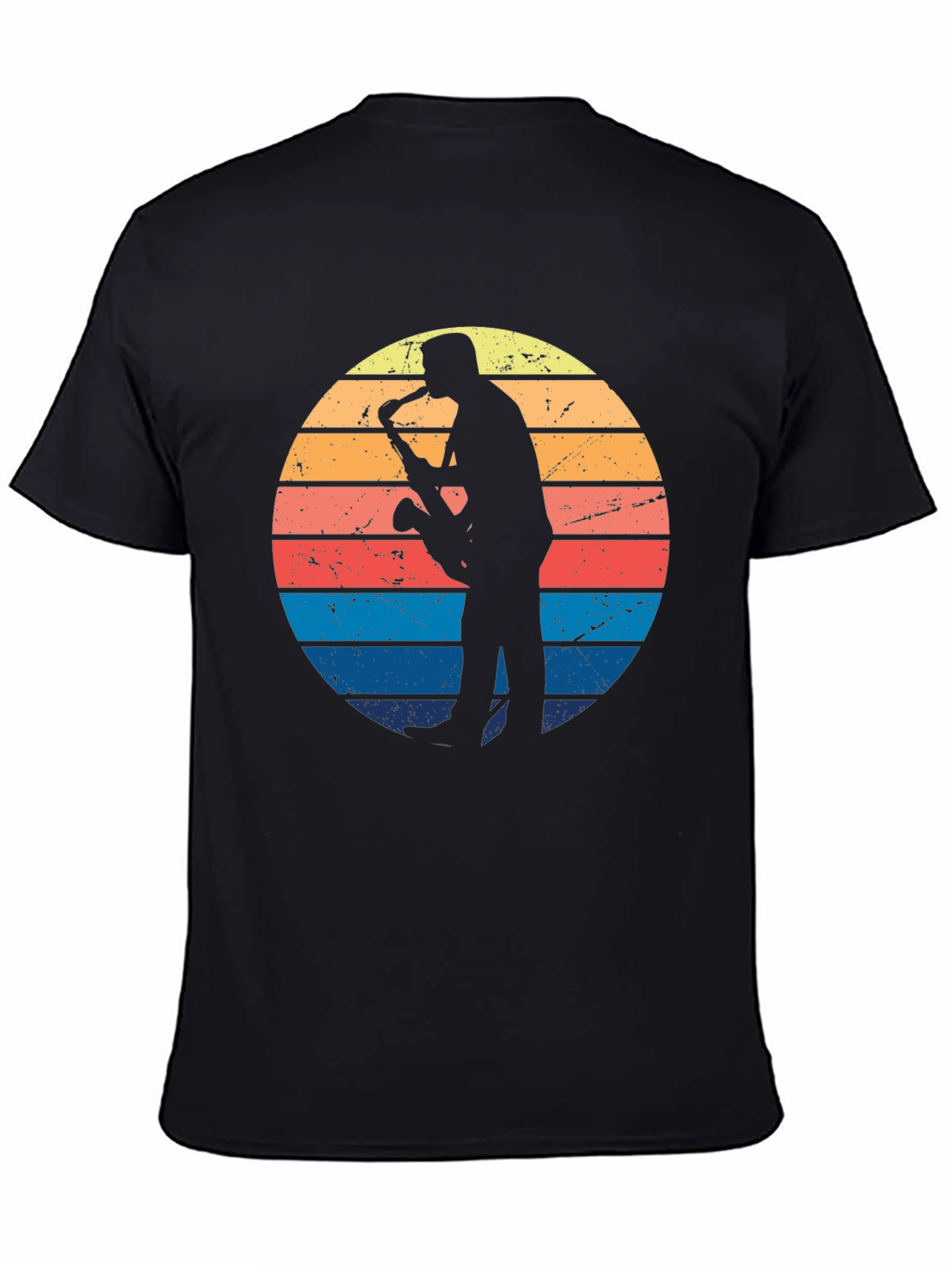 Retro Saxophone Player Sunset T-Shirt