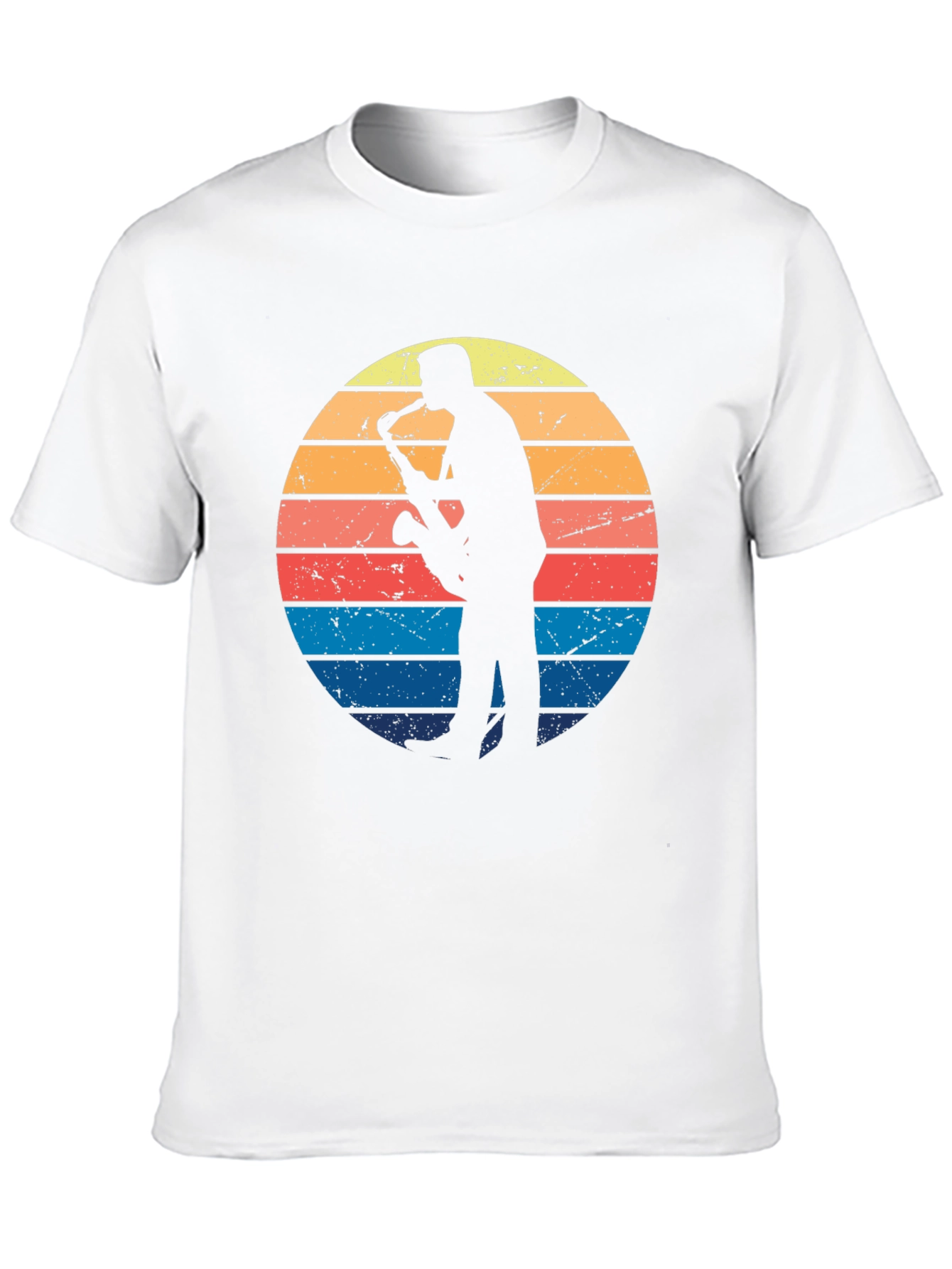 Retro Saxophone Player Sunset T-Shirt