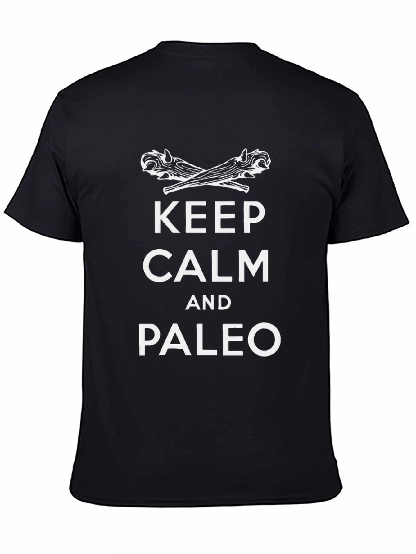 Keep Calm Paleo T-Shirt - Funny Caveman Diet Tee