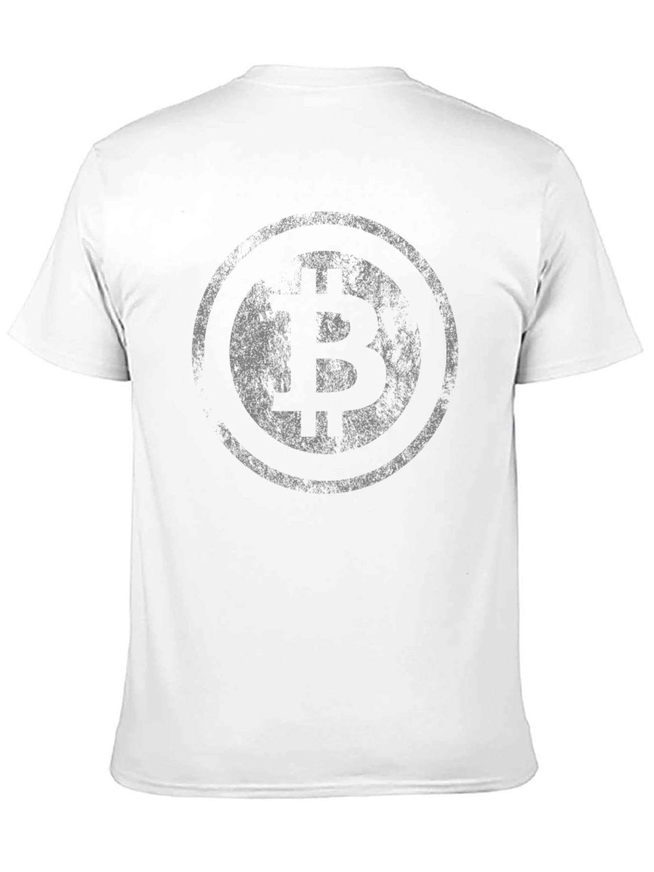 Bitcoin Distressed Logo Black T-Shirt
