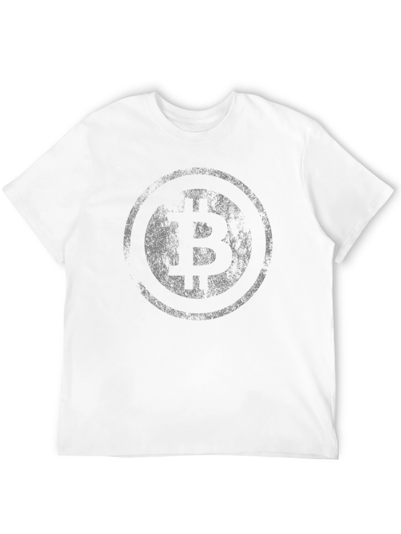 Bitcoin Distressed Logo Black T-Shirt